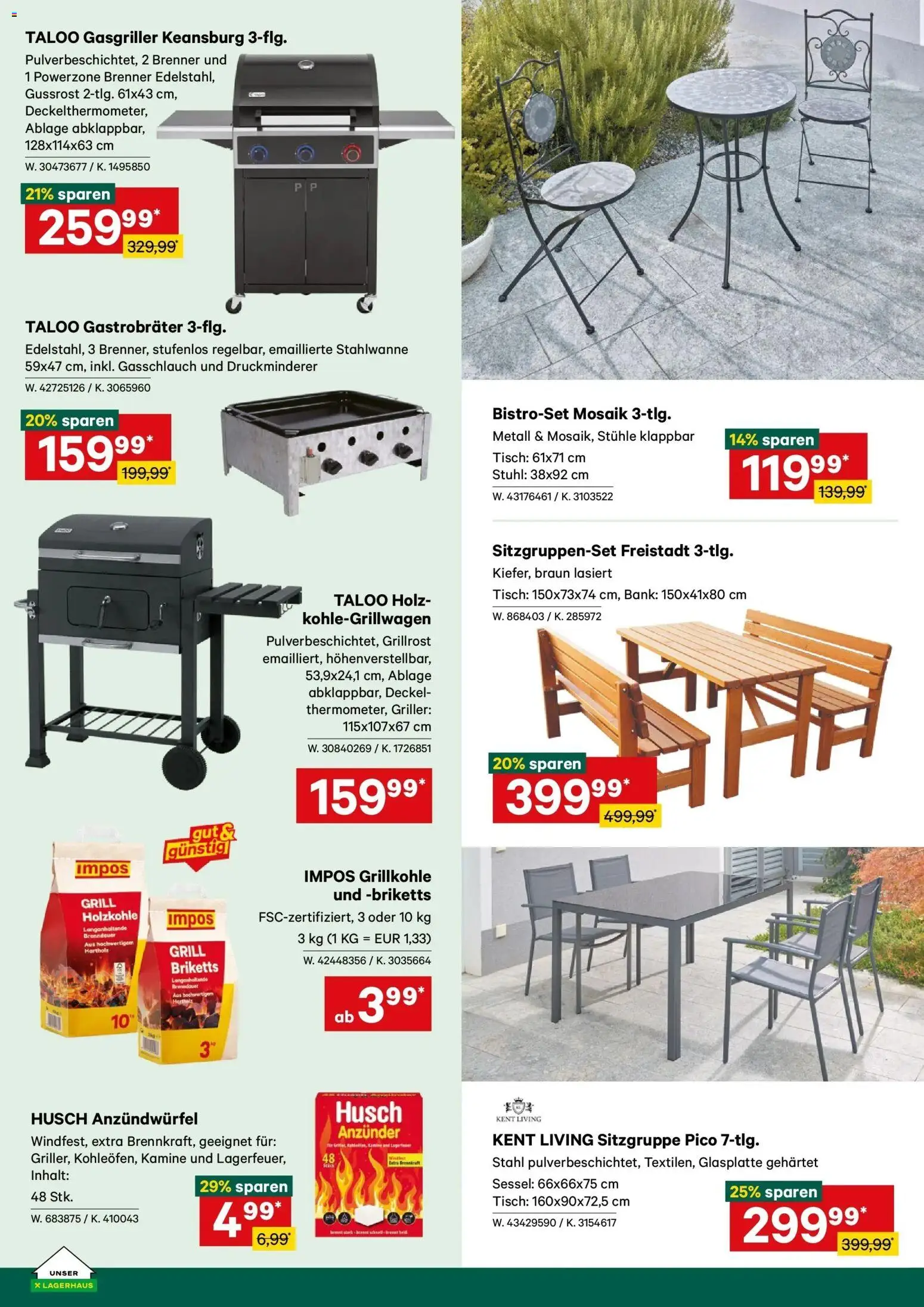 Lagerhaus - Wochen Angebote gültig ab 29.03.2026 | Seite: 4 | Produkte: Grill, Sessel, Tisch, Stuhl