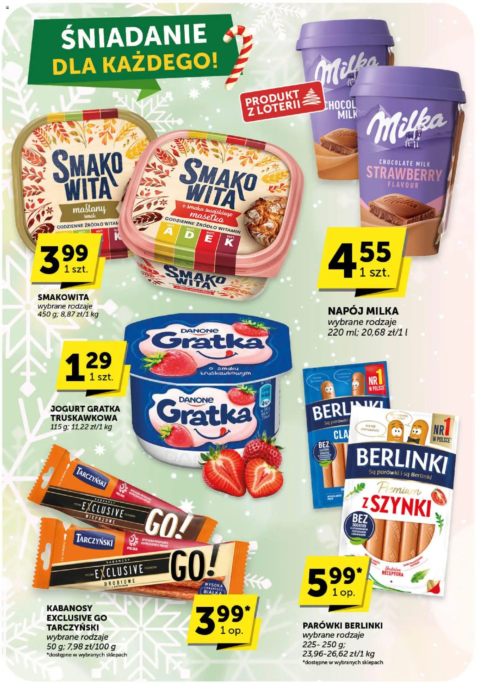 ABC Gazetka - Minimarket od 27.11.2025 | Strona: 28 | Produkty: Parówki berlinki, Parówki, Milka, Jogurt