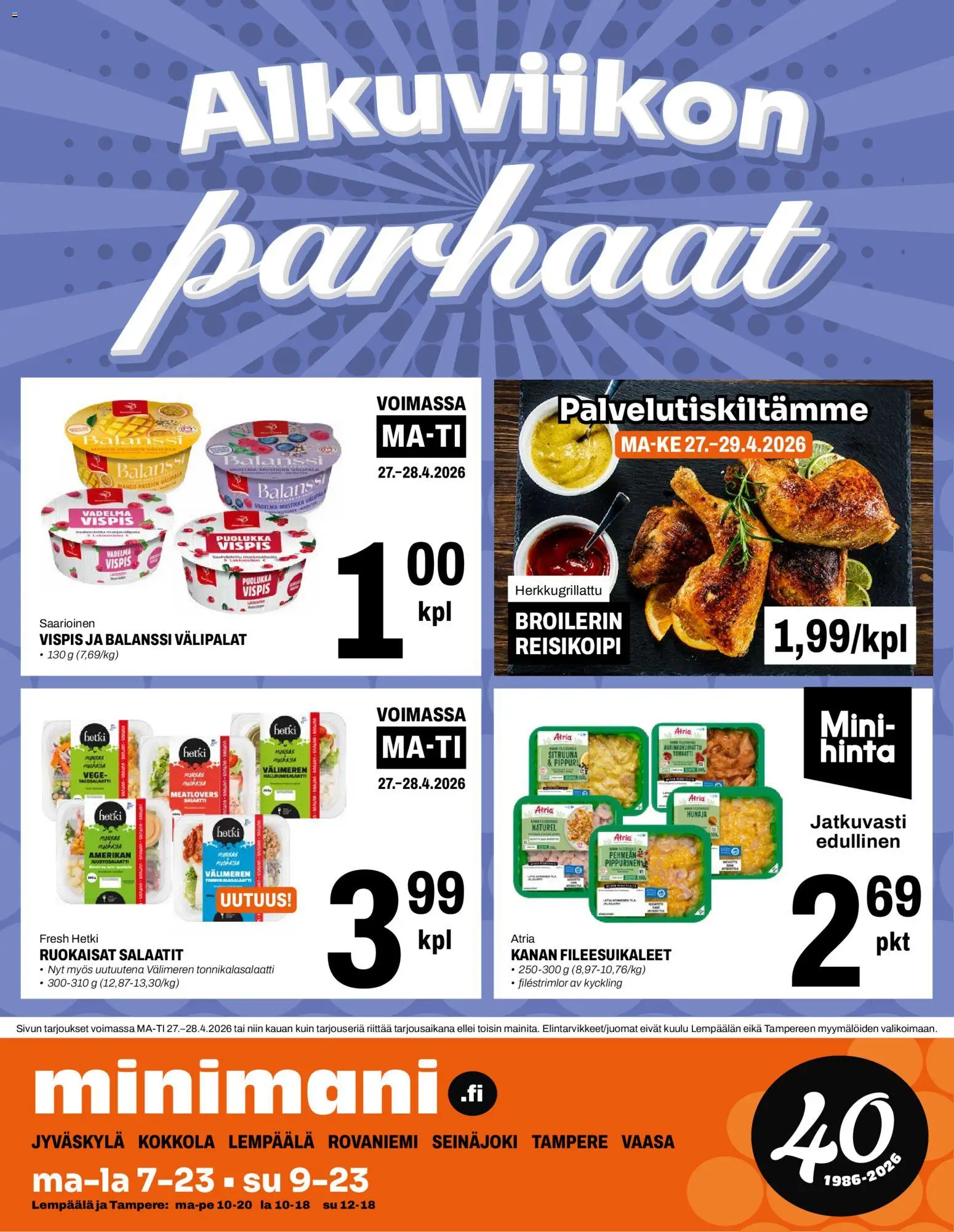 Minimani tarjoukset – voimassa 22.04.2026 alkaen | Sivu: 16 | Tuotteet: Mustikka, Pippuri, Salaatti, Hunaja