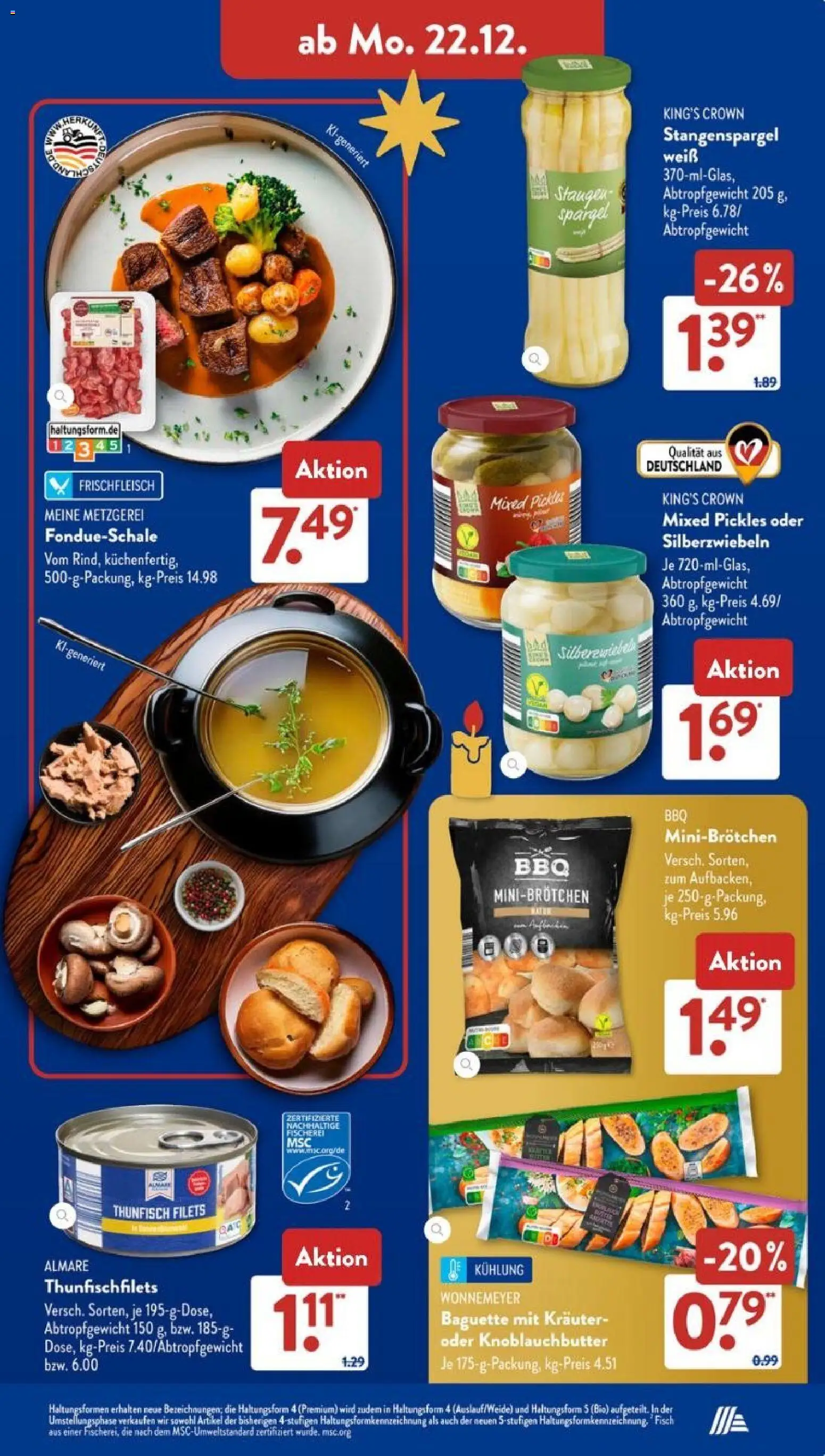 Aldi Süd Prospekt 	 – gültig ab 22.12.2025 | Seite: 11 | Produkte: Thunfisch, Baguette, Spargel, Fisch