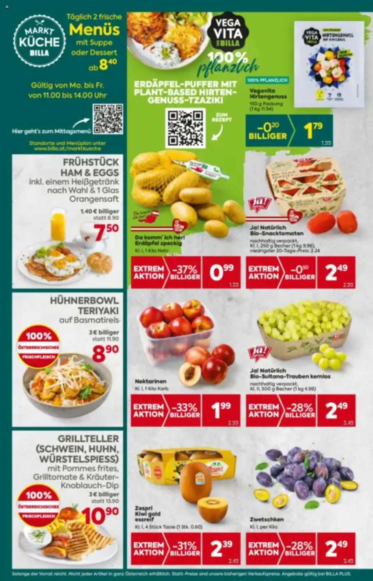 Billa Plus Flugblatt gültig ab 21.08.2025 | Seite: 8 | Produkte: Kiwi, Uhr, Korb