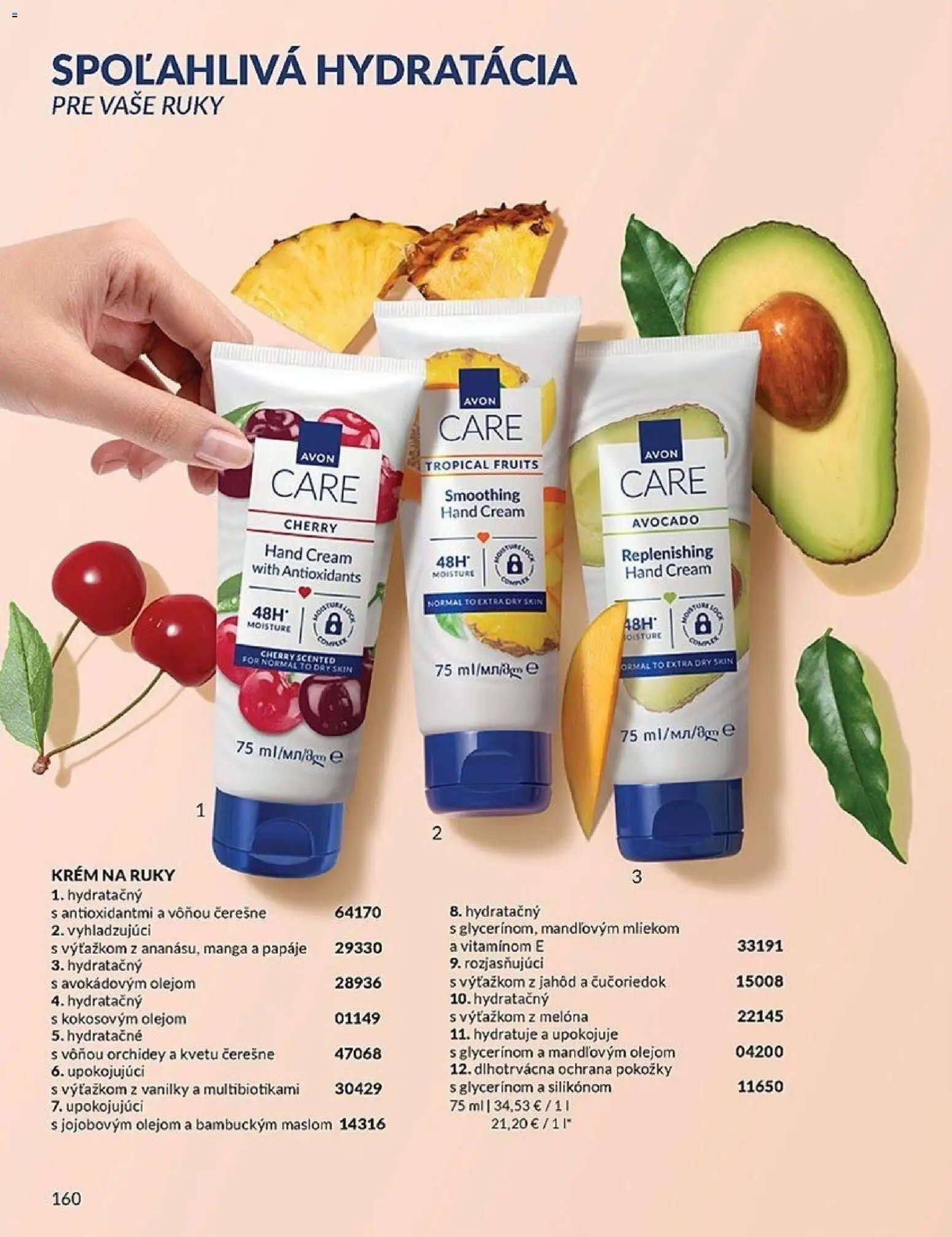Nové Avon akcie – leták je platný od 01.04.2026 | Strana: 160 | Produkty: Krém na ruky, Krém, Čerešne