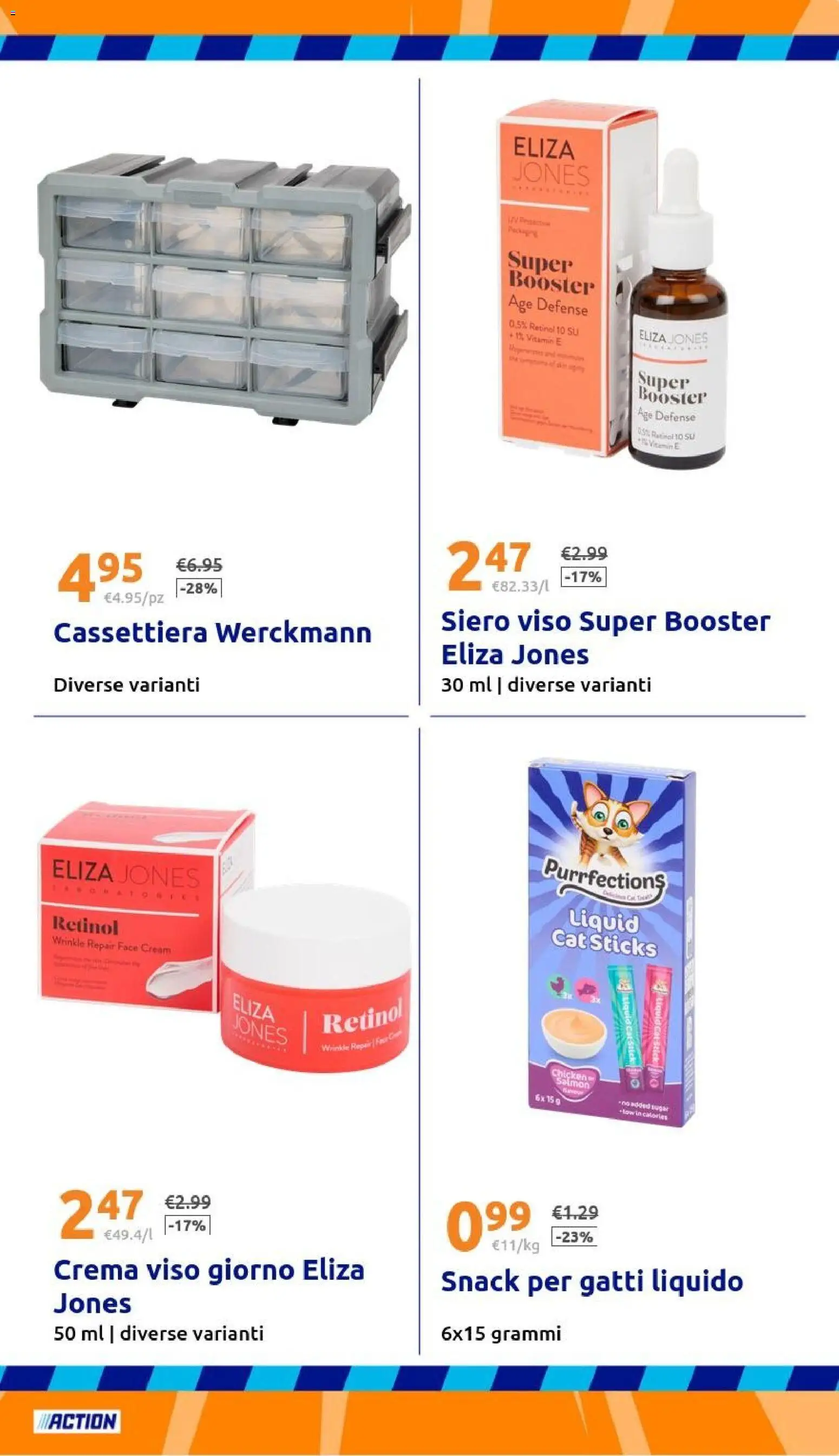 Volantino Action del 29.04.2026 | Pagina: 23 | Prodotti: Crema, Crema viso, Cassettiera