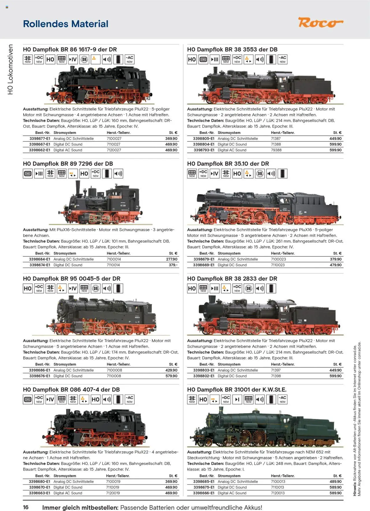 Conrad  Modellbahn Katalog - gültig ab dem 25.08.2025 | Seite: 18 | Produkte: Batterien
