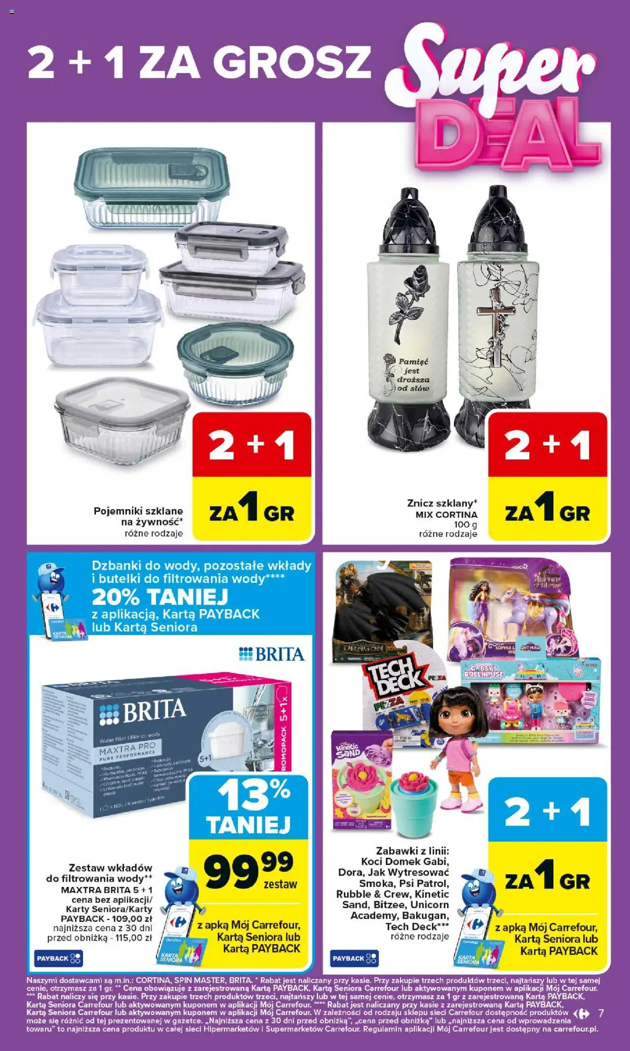 Carrefour Gazetka od 06.10.2025 | Strona: 7 | Produkty: Karta, Filtr do wody, Pizza