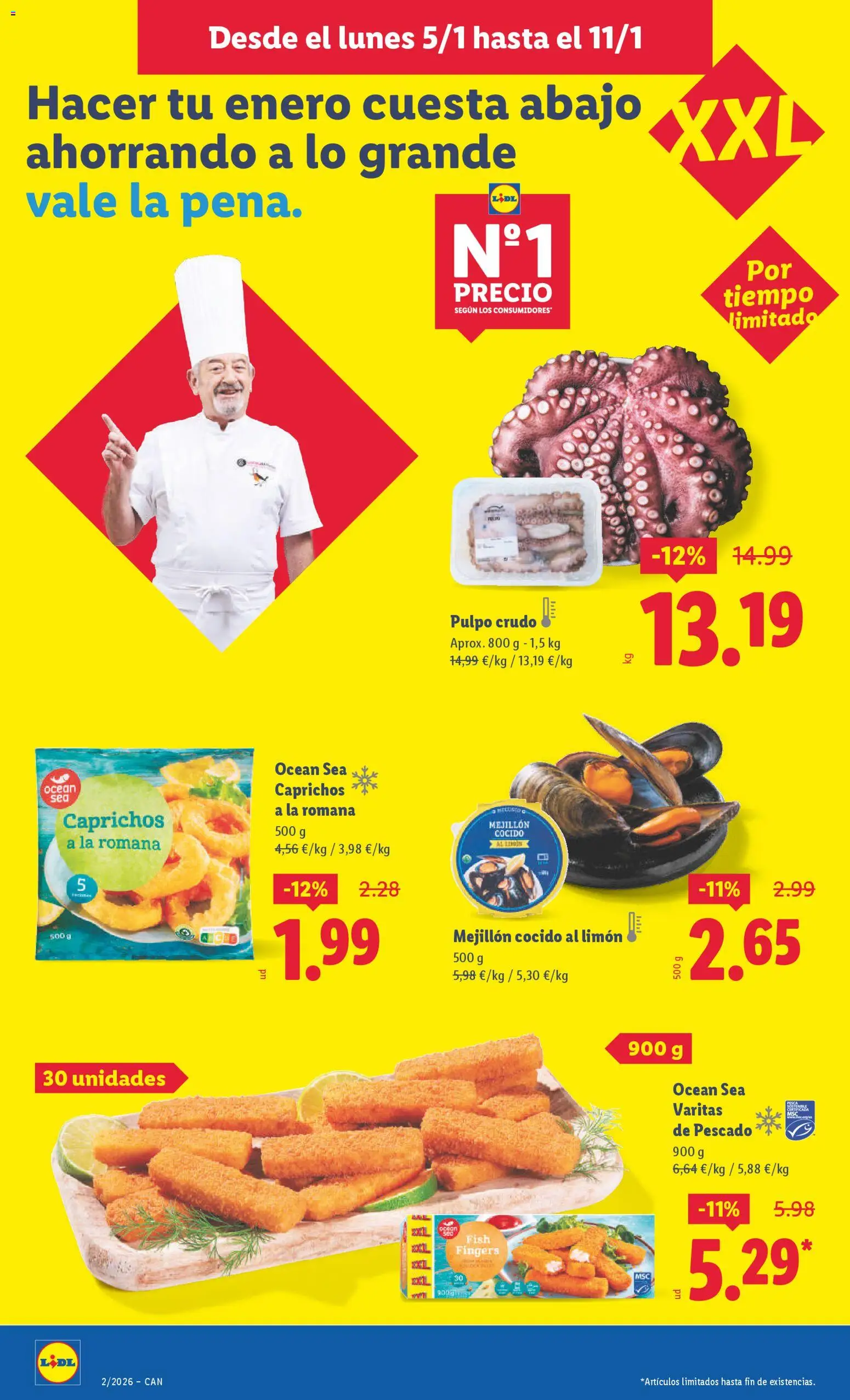 Lidl - Canarias │ válido desde el 05.01.2026 | Página: 4 | Productos: Pescado