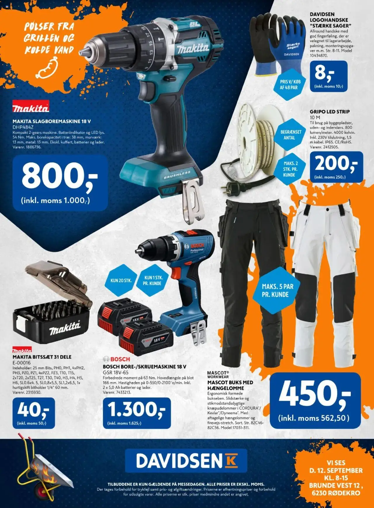 Davidsen tilbudsavis – gyldig fra 12.09.2025 | Side: 44 | Produkter: Pølser, Batterier, Vest
