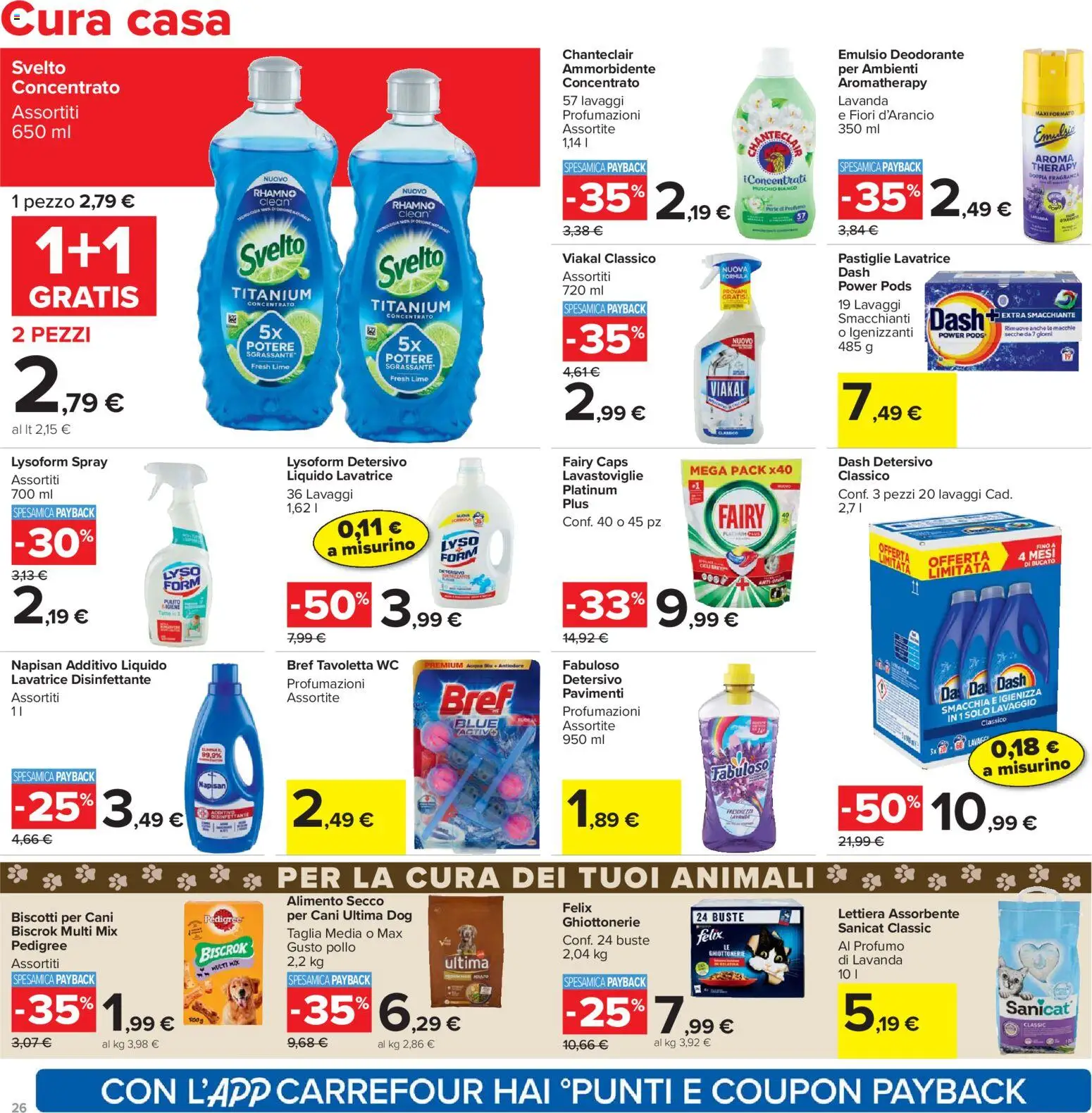 Volantino Carrefour del 24.03.2026 | Pagina: 26 | Prodotti: Pollo, Acqua, Lime, WC