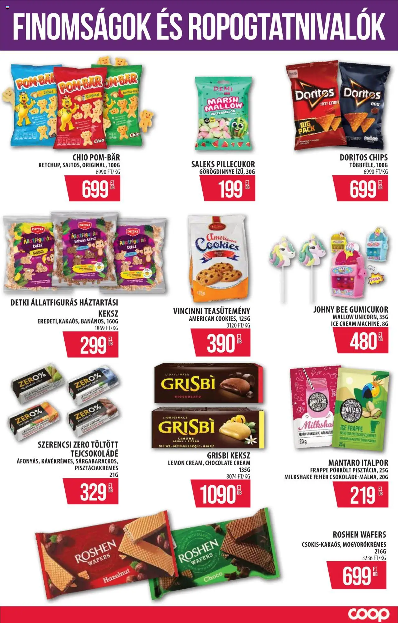 COOP akciós ujság - amely érvényes a következő dátumtól: 07.08.2025 | Oldal: 13 | Termékek: Görögdinnye, Chips, Gumicukor, Teasütemény