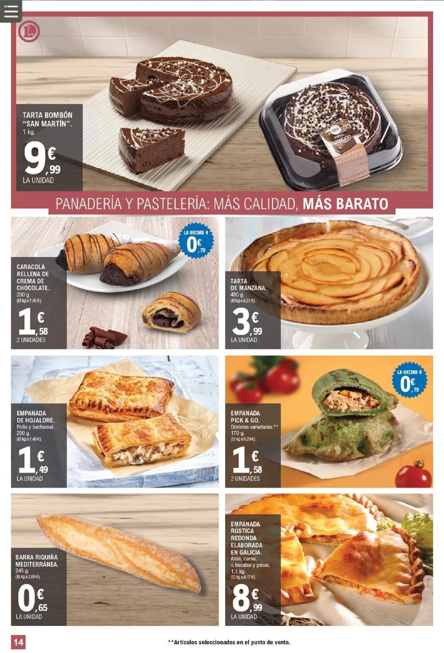 E.Leclerc folleto │ válido desde el 25.02.2026 | Página: 14 | Productos: Crema, Panadería