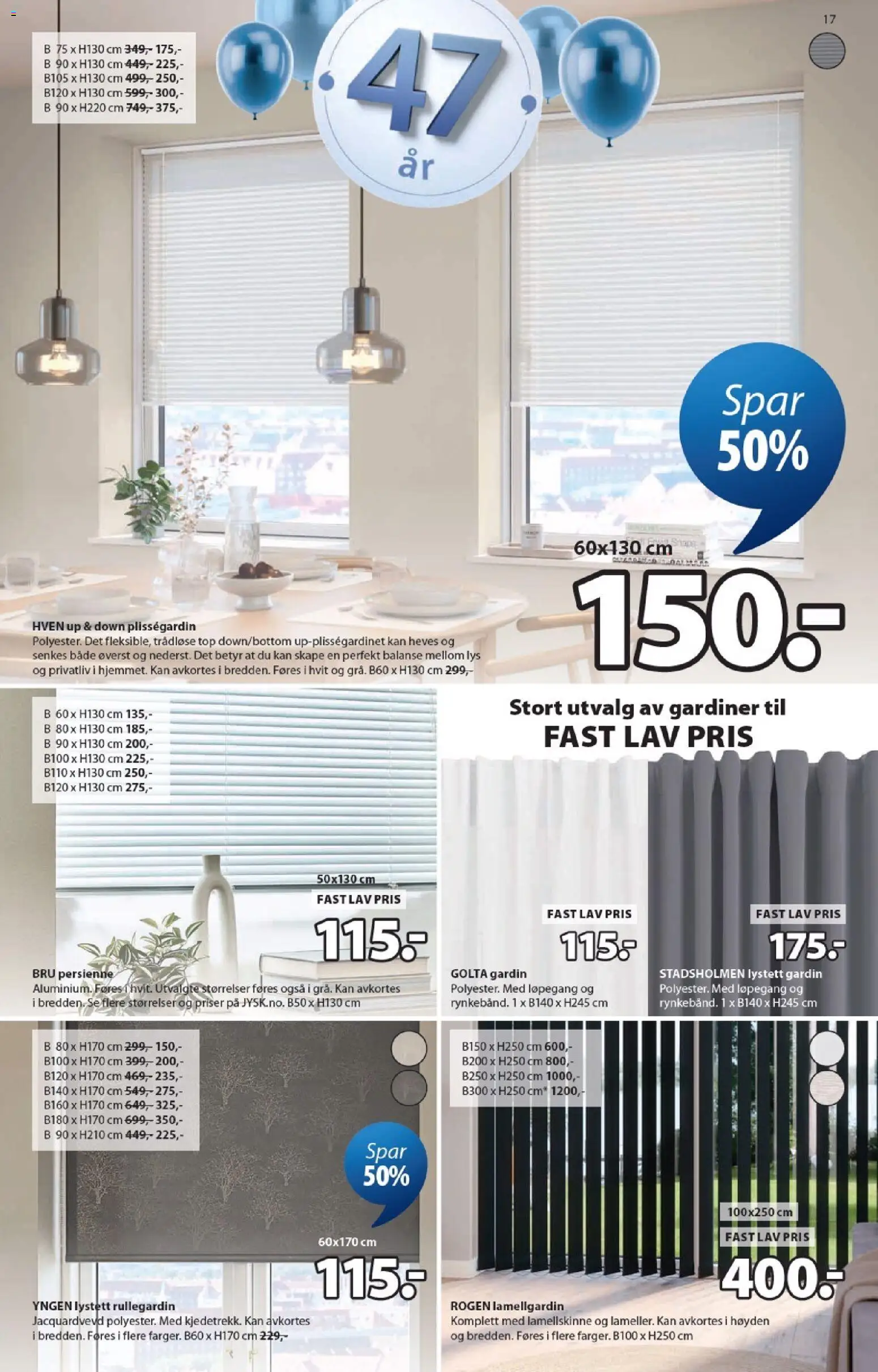 {H1} | Side: 17 | Produkter: Gardiner, Суміш дитяча, Lys