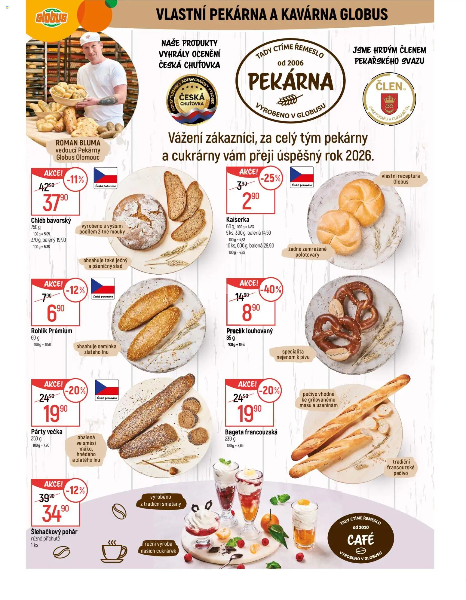 Globus leták - Olomouc od 27.12.2025 | Strana: 5 | Produkty: Kaiserka, Chléb, Semínka, Bageta