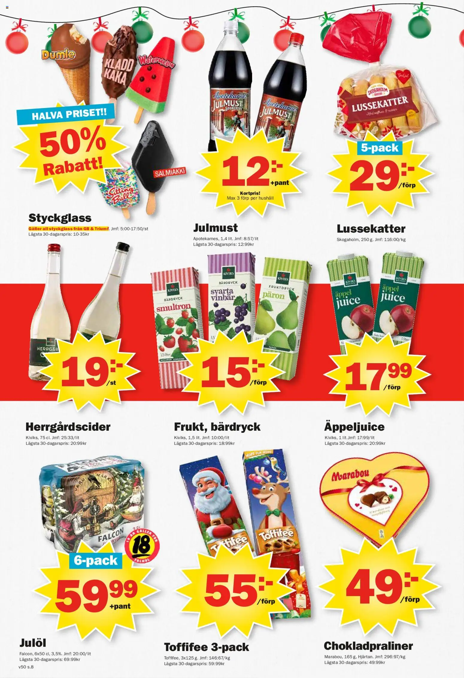 Pekås reklamblad aktuell från 08.12.2025 | Sida: 8 | Produkter: Galler, Juice