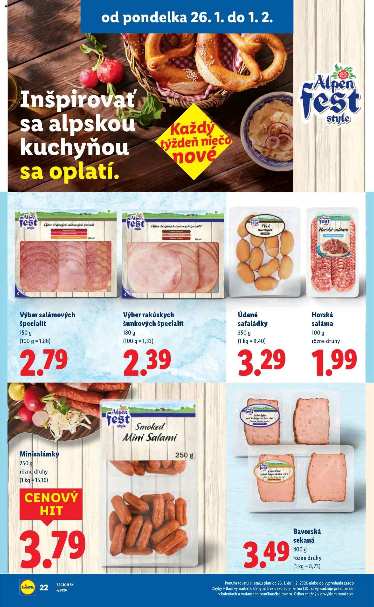 Nové Lidl akcie – leták je platný od 29.01.2026 | Strana: 58 | Produkty: Saláma