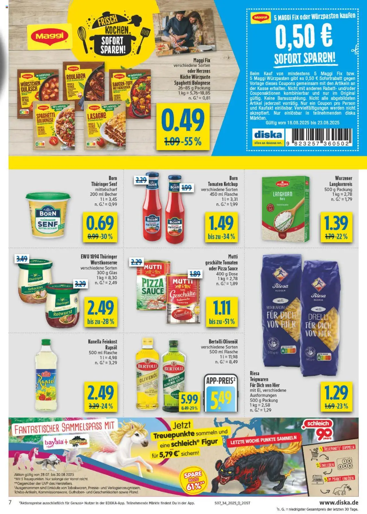 Diska Prospekt 	 - gültig ab dem 18.08.2025 | Seite: 7 | Produkte: Presse, Gulasch, Nudeln, Hackfleisch
