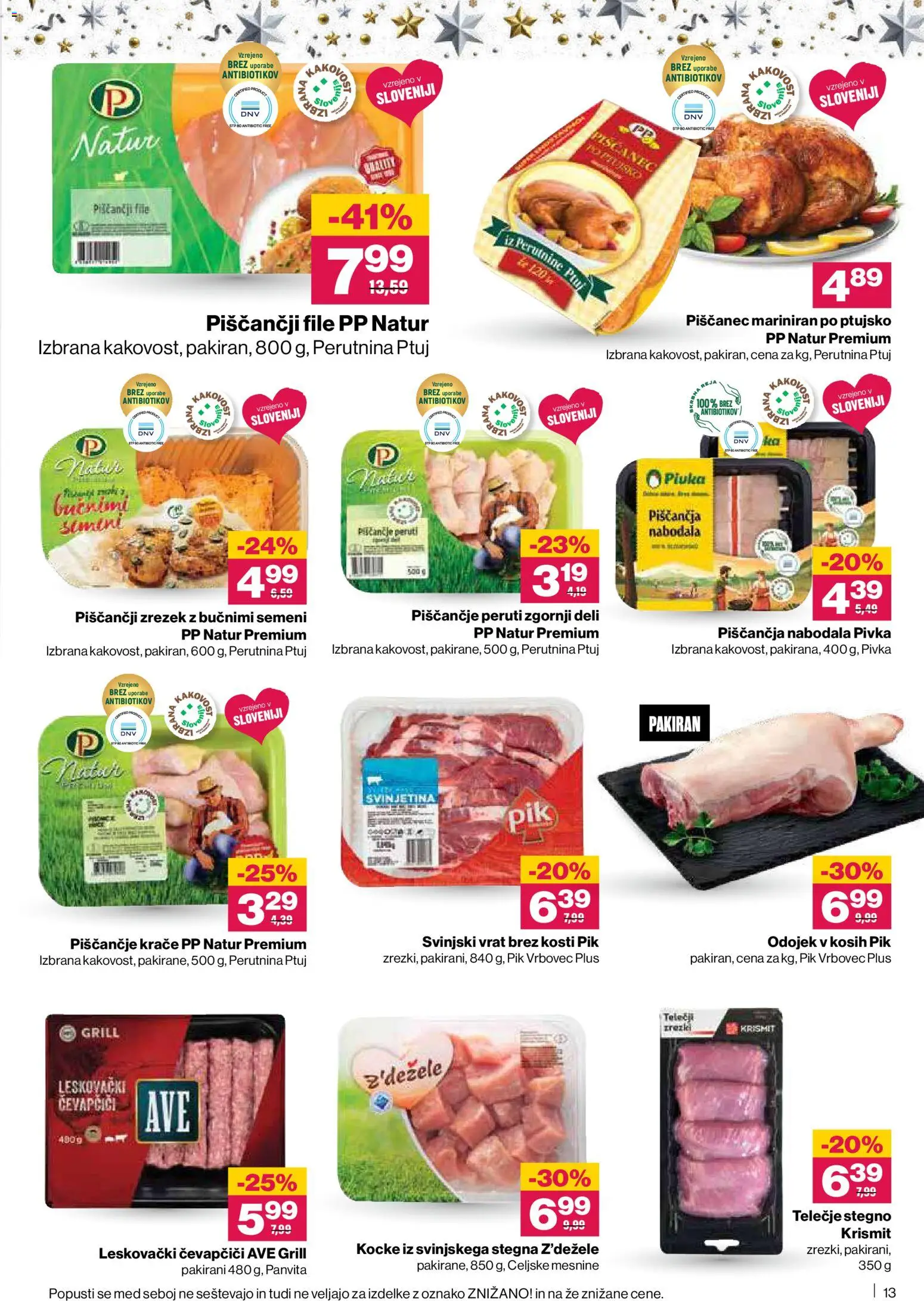 Novi Mercator katalog ponudbe – veljaven od 04.12.2025 | Stran: 13 | Izdelki: Čevapčiči, Nabodala, Grill