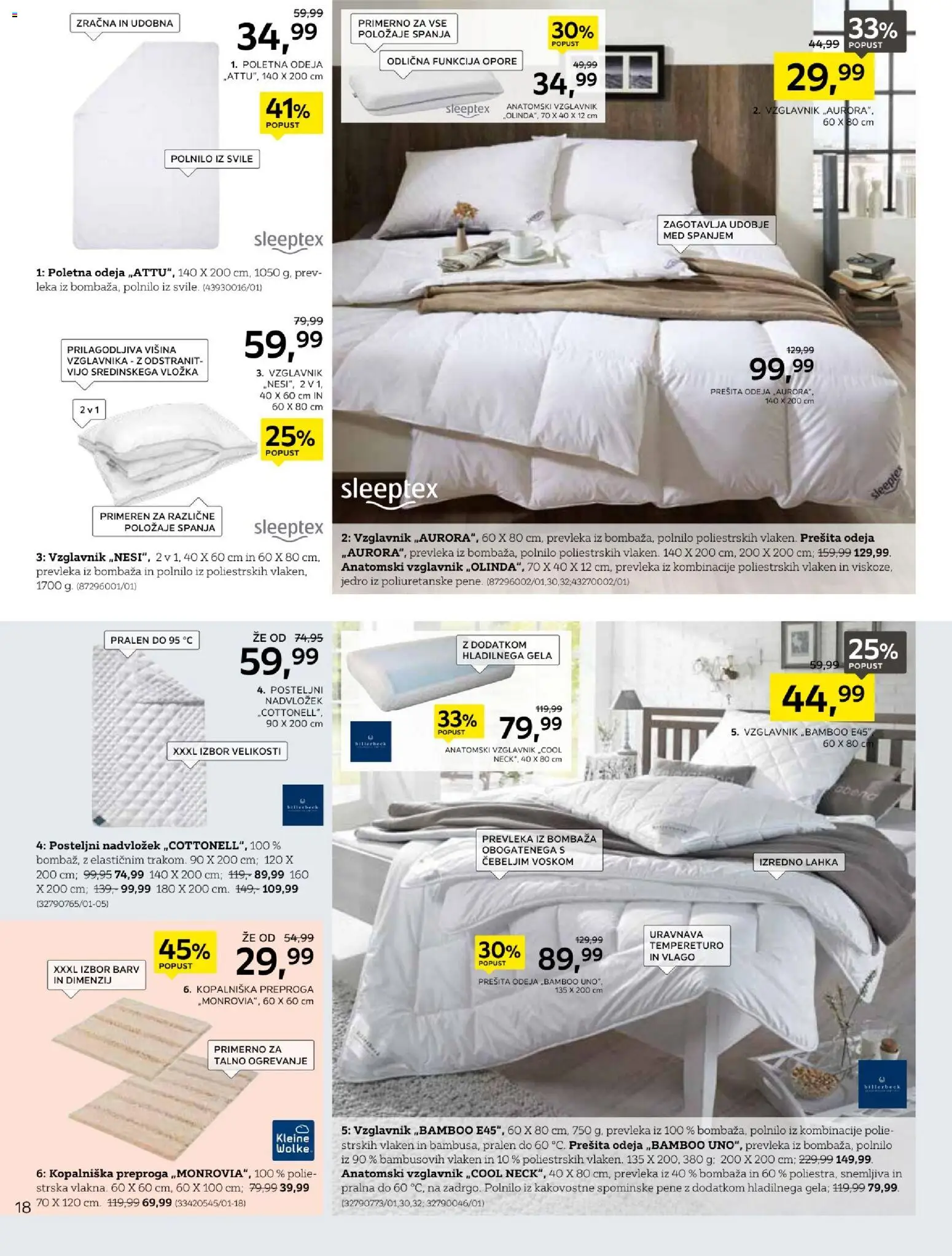 Novi XXXL Lesnina katalog ponudbe – veljaven od 07.04.2026 | Stran: 18 | Izdelki: Vzglavnik, Prevleka, Odeja, Preproga