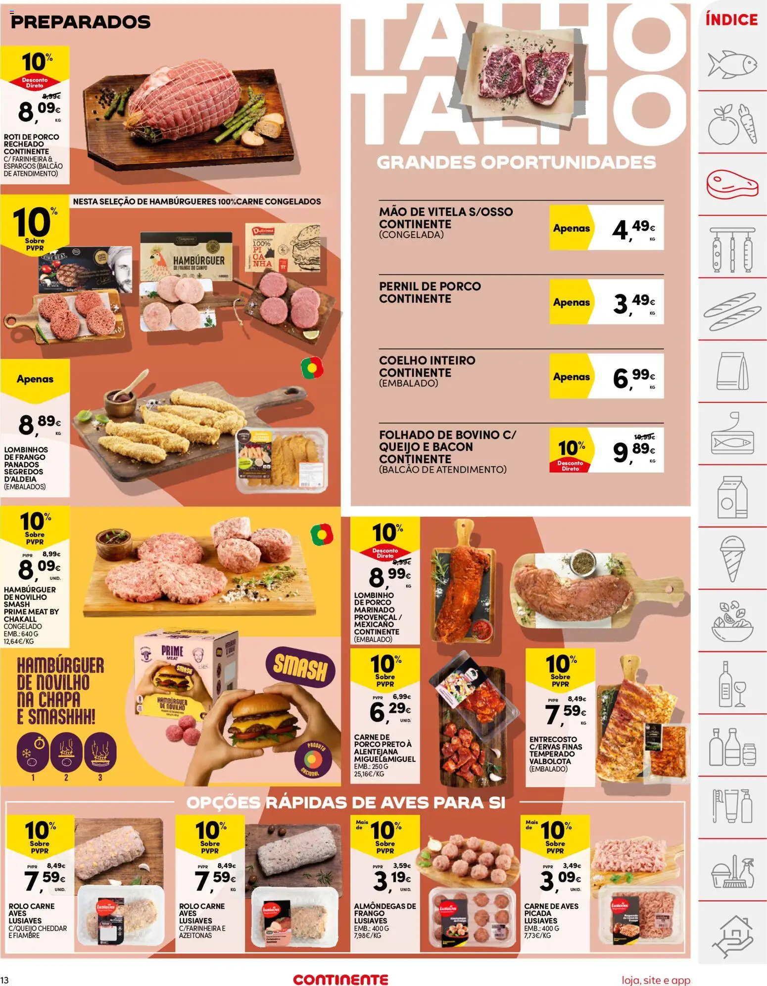Continente folheto │ válido de 02.12.2025 | Página: 13 | Produtos: Azeitonas, Pernil, Carne de porco, Coelho