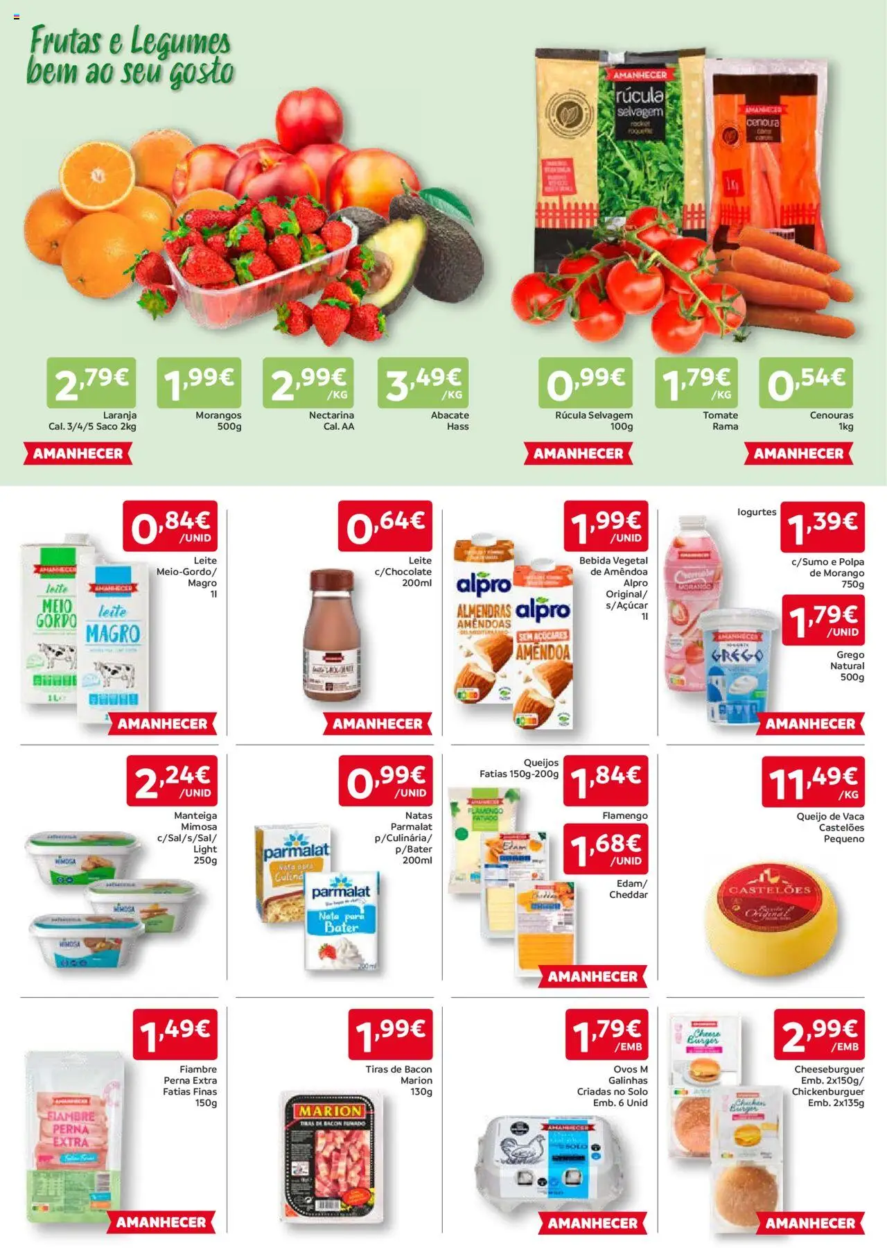 Amanhecer folheto │ válido de 26.06.2025 | Página: 2 | Produtos: Bacon, Queijo, Chocolate, Cheddar