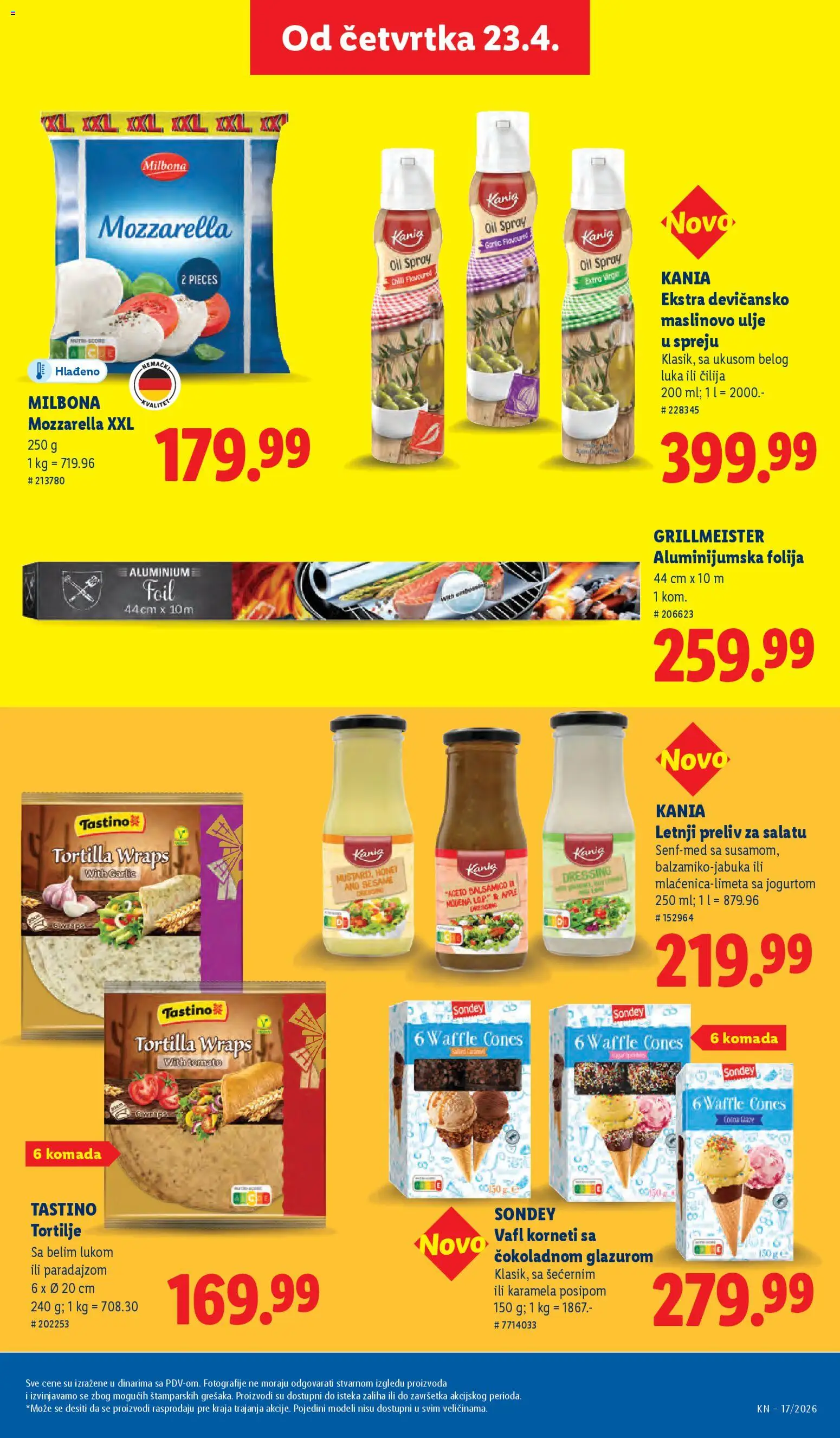 Lidl katalog - važi od 23.04.2026 | Strana: 57 | Proizvode: Ulje u spreju, Mozzarella, Ulje, Maslinovo ulje