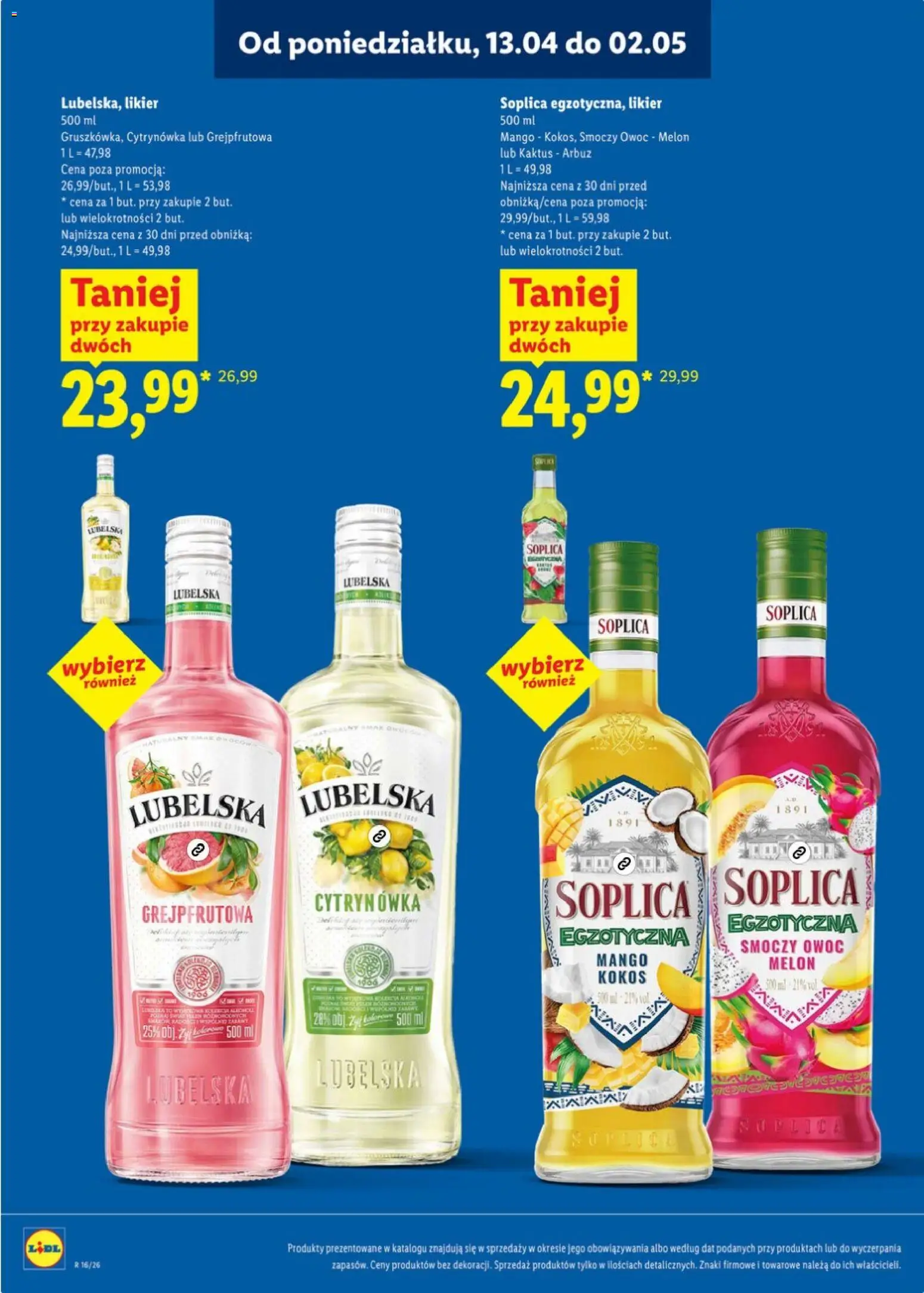 Lidl Katalog alkoholi mocnych od 13.04.2026 | Strona: 25 | Produkty: Mango, Arbuz, Melon, Smoczy owoc