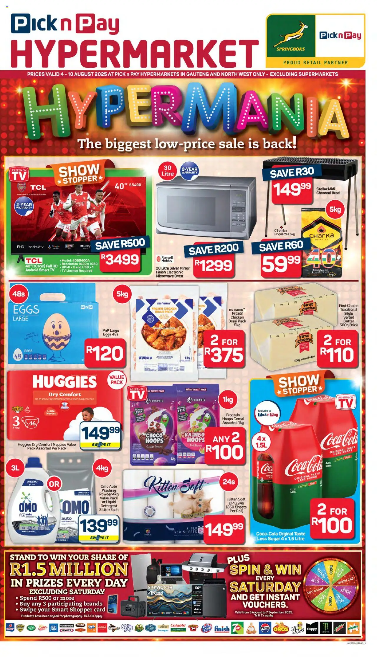 Pick n Pay Inland provinces - Hypermarket Specials │ valid from 04.08.2025 | Page: 1 | Products: USB, Mirror, Butter, Detergent