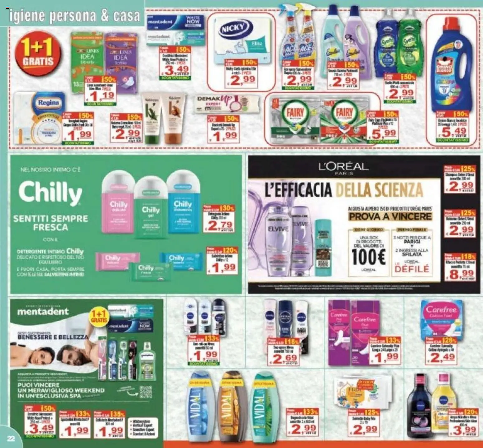 Volantino CTS del 13.02.2026 | Pagina: 22 | Prodotti: Detergente intimo, Detergente, Intimo