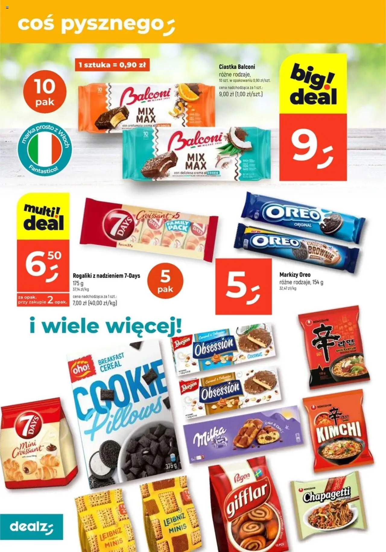 Dealz Gazetka - Wielkie otwarcie Poznań od 23.09.2025 | Strona: 6 | Produkty: Kimchi, Milka, Brownie, Ciastka