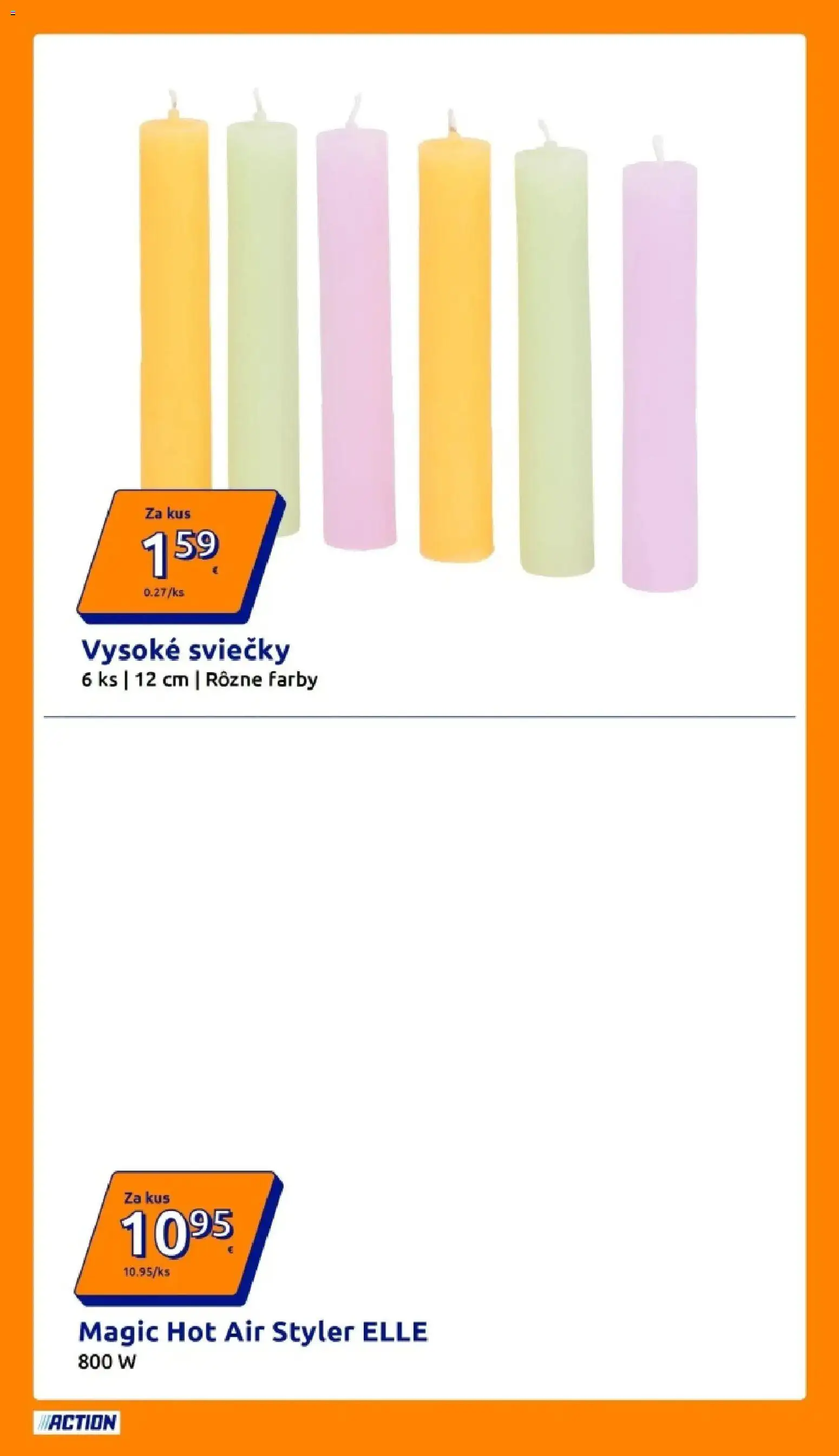Nové Action akcie – leták je platný od 11.03.2026 | Strana: 5 | Produkty: Sviečky