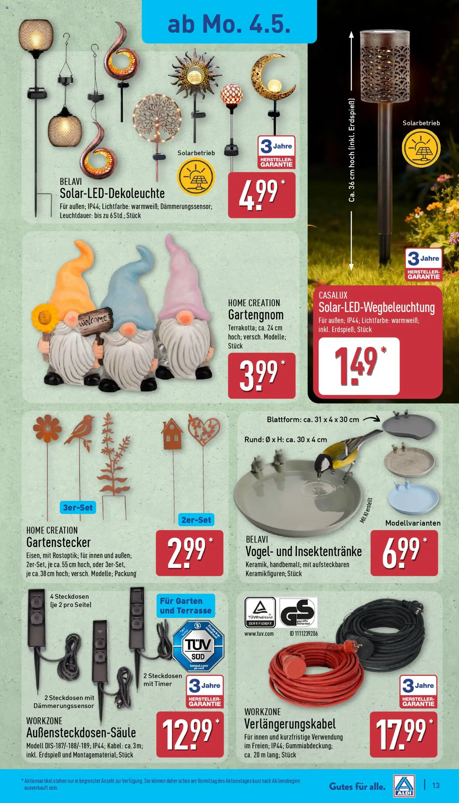 Aldi Prospekt 	 – gültig ab 04.05.2026 | Seite: 13 | Produkte: Kabel, Belavi, Home creation