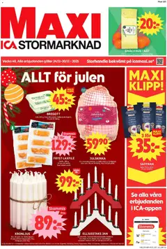 ICA Maxi - Haninge - Förhandsvisning av reklamblad från butik ICA Maxi aktuell från 24.11.2025