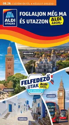 Aldi - Utazás katalógus - amely érvényes a következő dátumtól: 28.08.2025