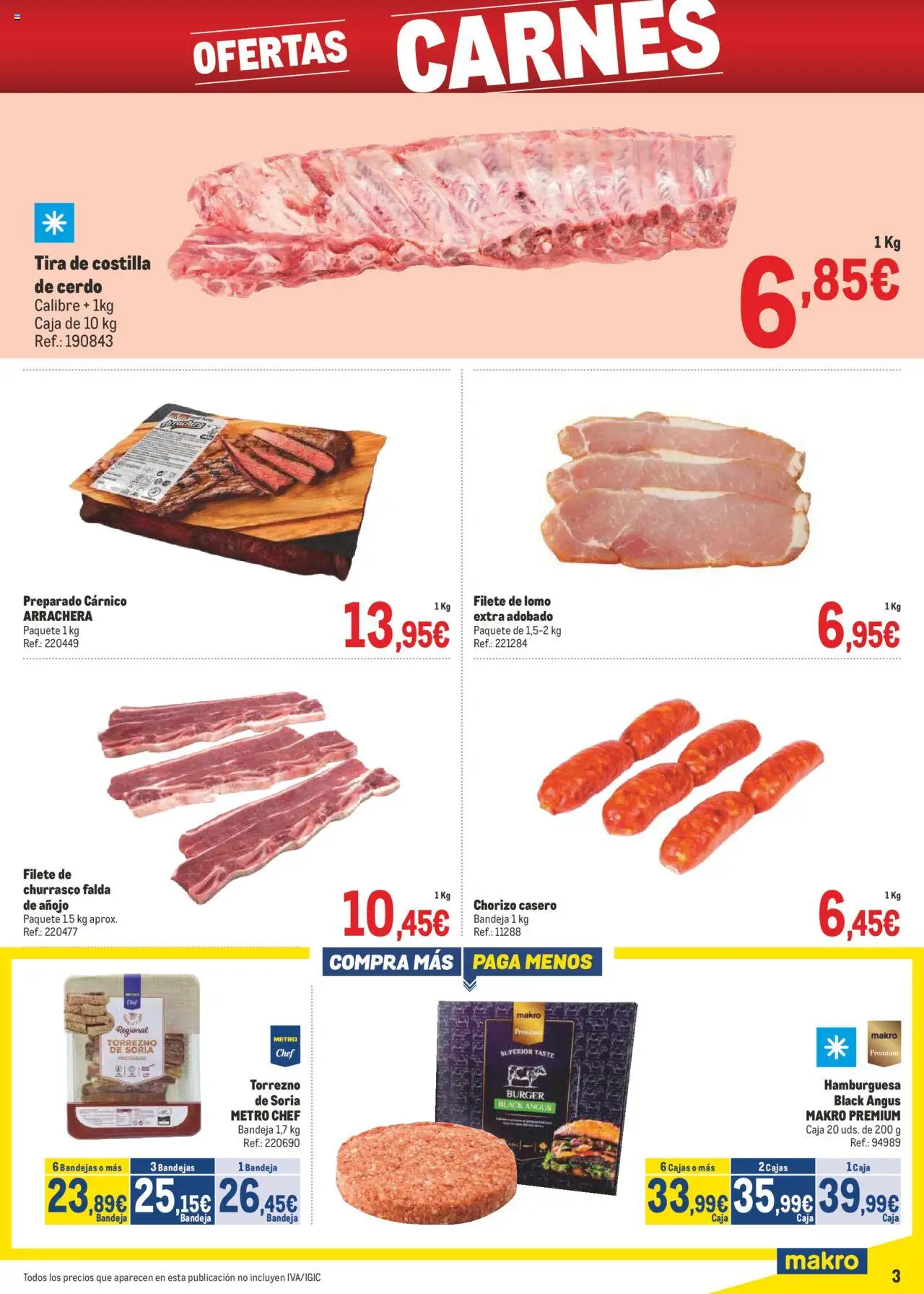 Makro - Precios Sur │ válido desde el 04.08.2025 | Página: 3 | Productos: Cerdo, Σοκολατούχο γάλα, Bandeja, Caja