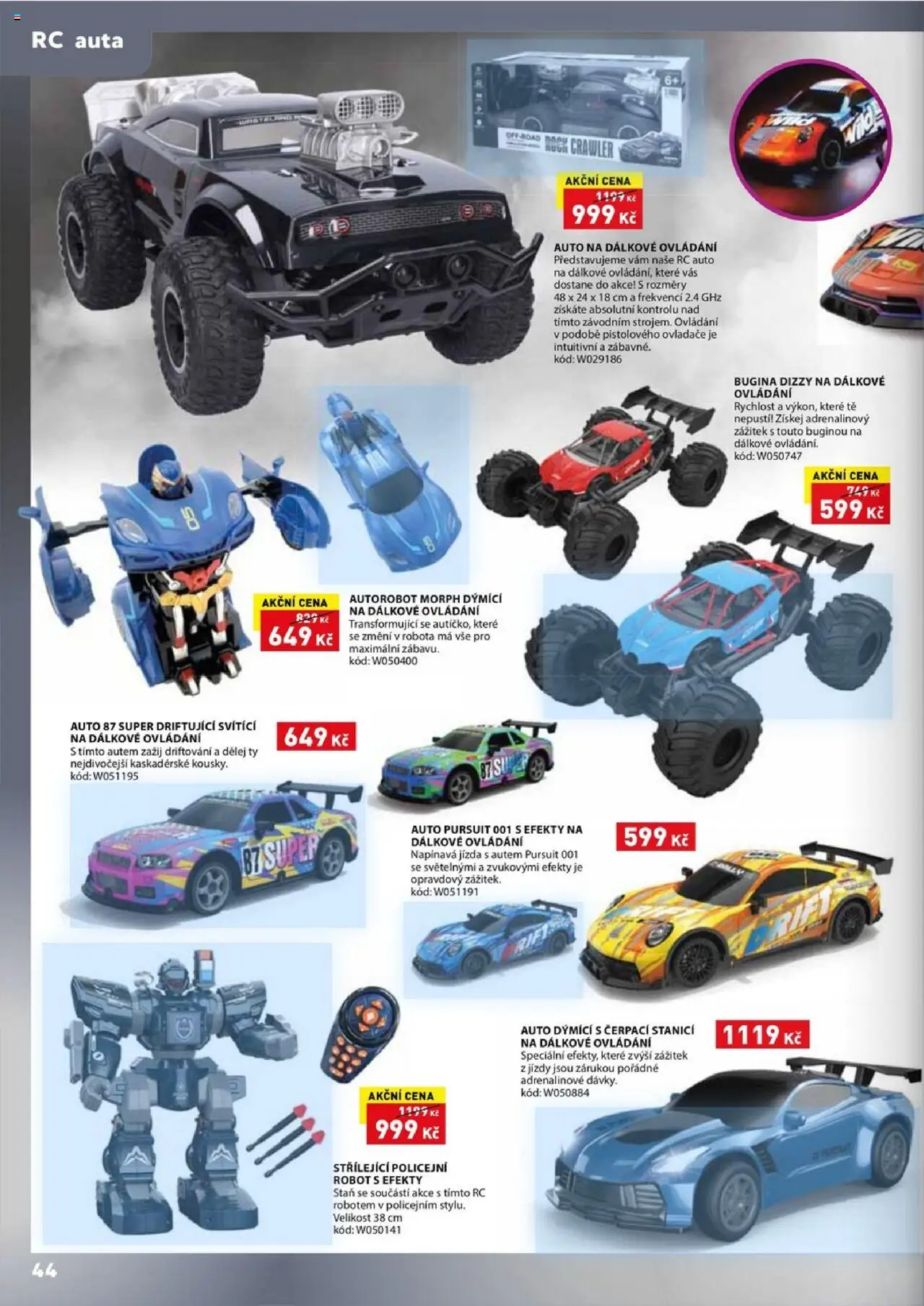 Wiky katalog - Vánoce 2025 od 14.10.2025 | Strana: 44 | Produkty: Auto na dálkové ovládání, Robot, Stan