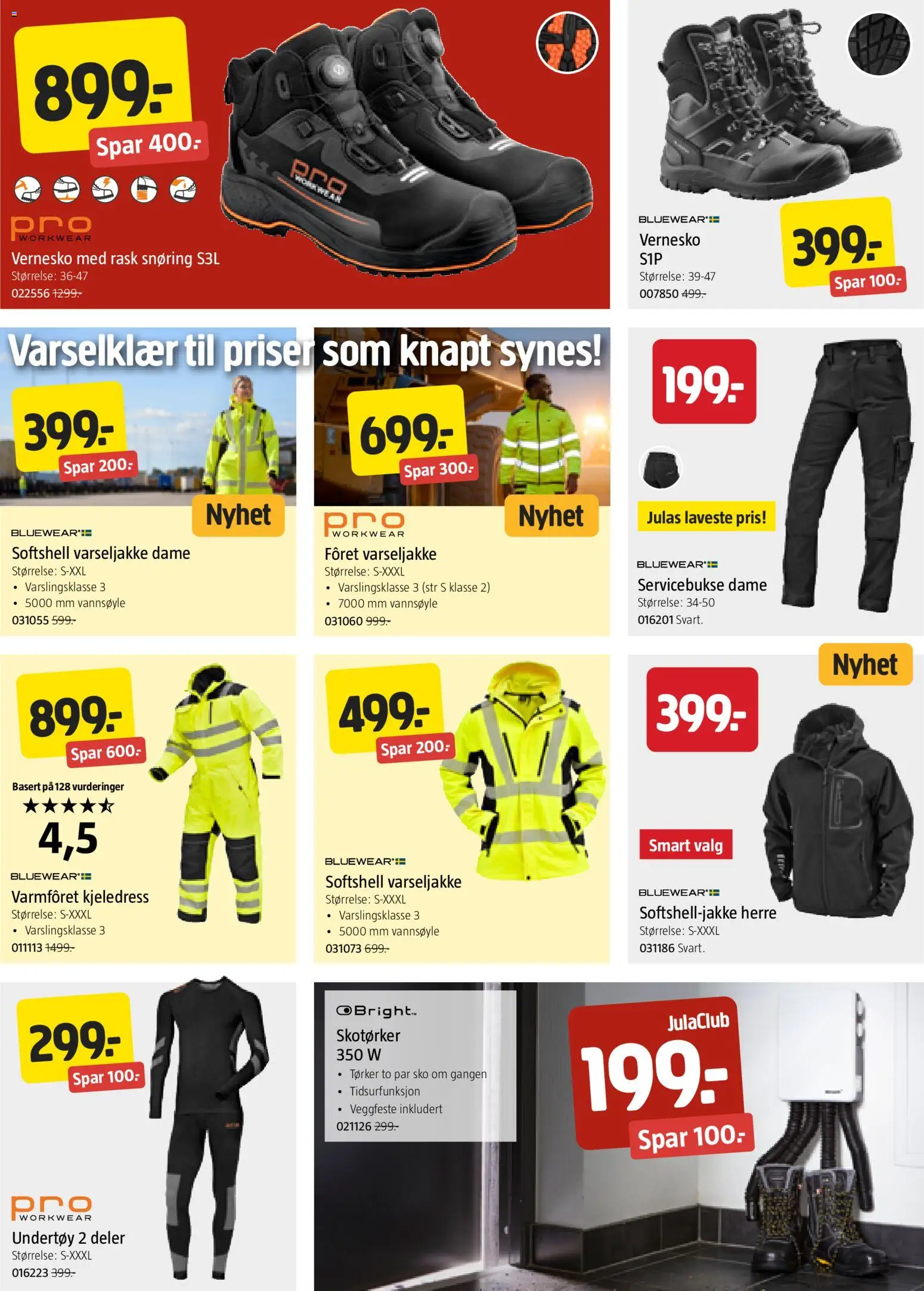 {H1} | Side: 4 | Produkter: Undertøy, Skotørker