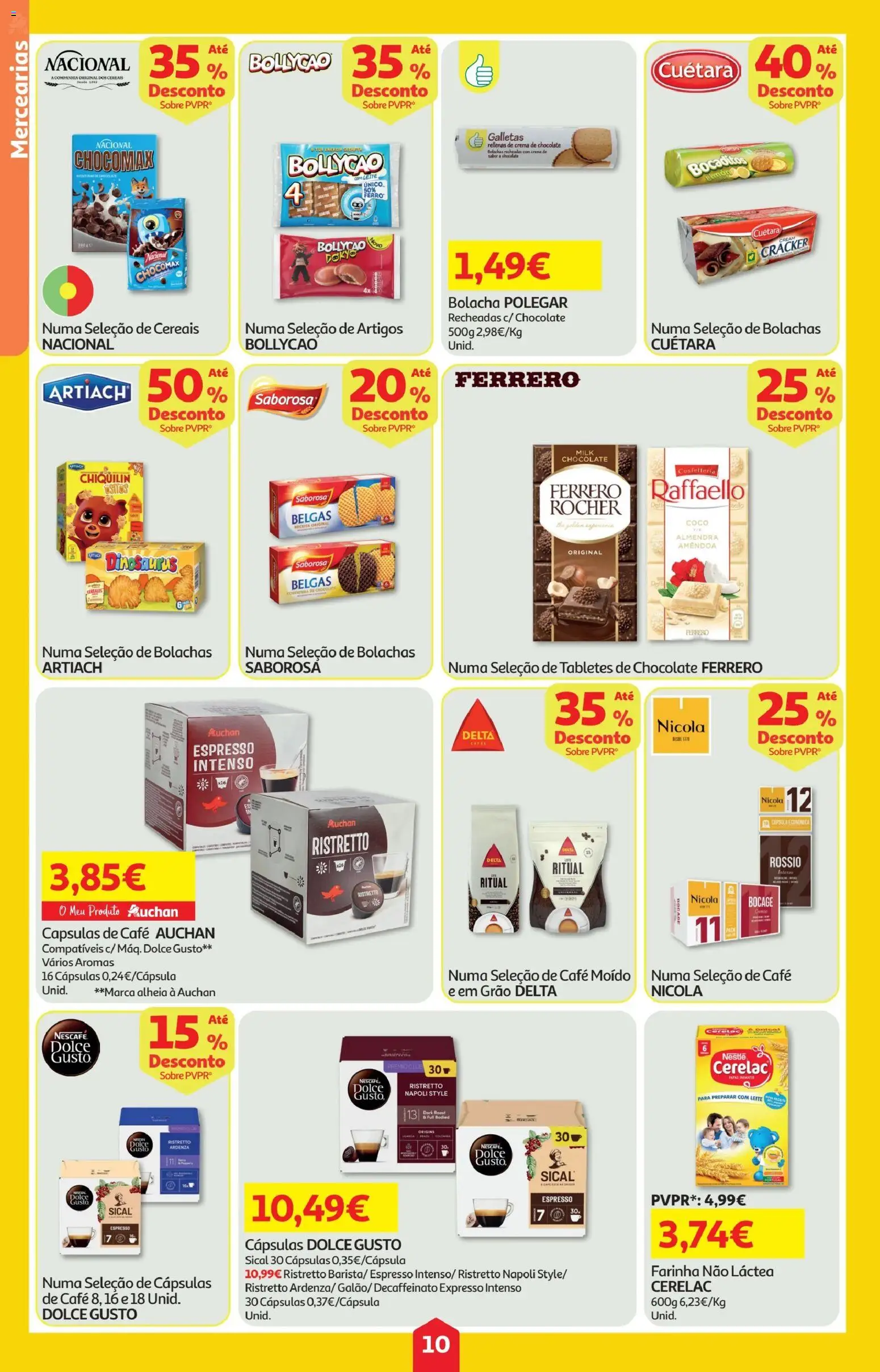 Minipreço folheto │ válido de 05.03.2026 | Página: 10 | Produtos: Bolachas, Leite, Chocolate, Cereais