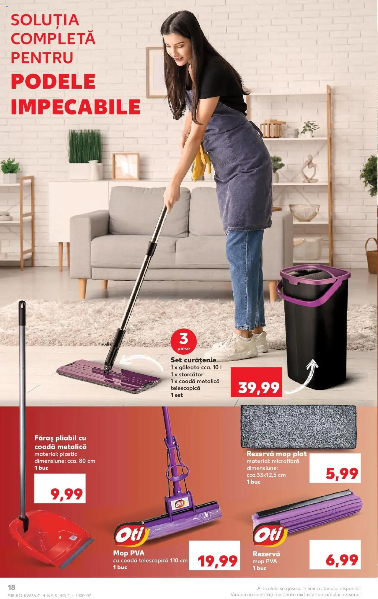 Noul catalog Kaufland – valabil de la 03.09.2025 | Pagină: 18 | Produse: Storcător, Mop