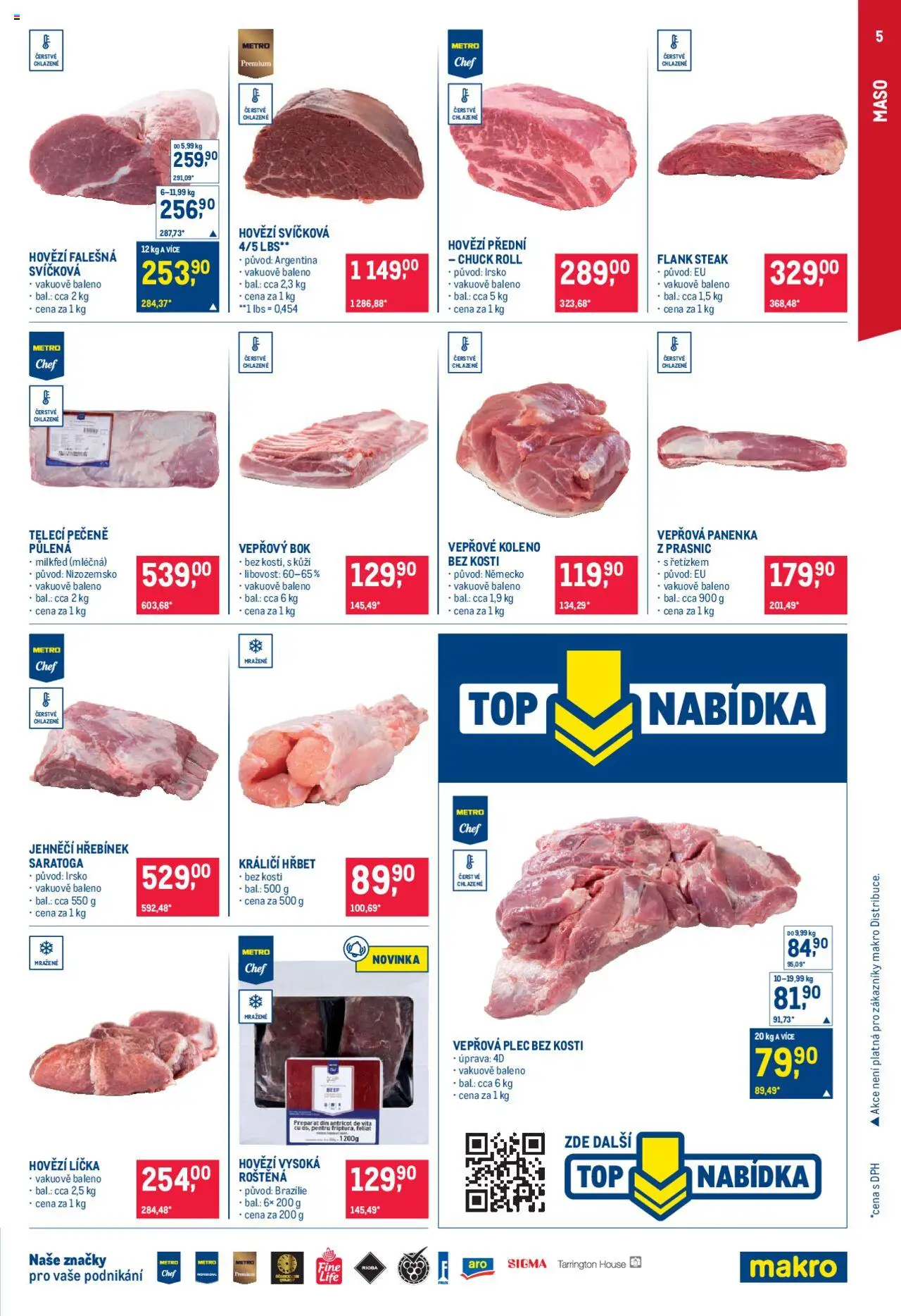Makro leták - Gastronomie od 18.06.2025 | Strana: 5 | Produkty: Vepřové koleno, Hovězí líčka, Hovězí falešná svíčková, Vepřová panenka