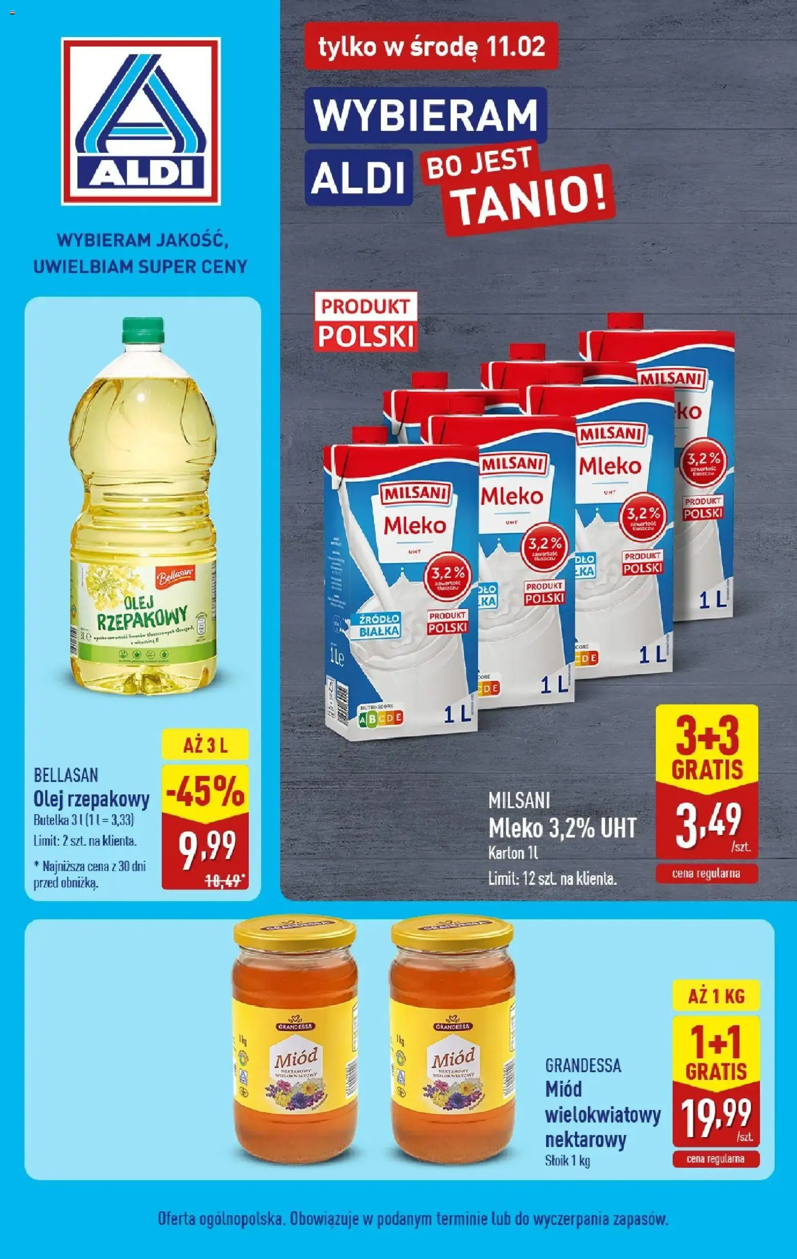 Aldi Gazetka - Tylko w środę od 11.02.2026 | Strona: 1