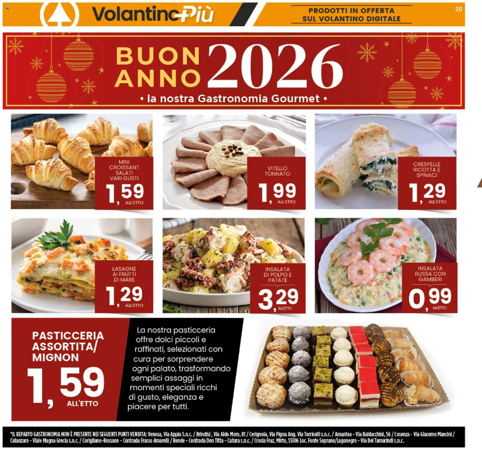 Volantino Interspar del 26.12.2025 | Pagina: 22 | Prodotti: Gamberi, Patate, Vitello, Ricotta