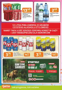Pogląd oferty "Gama Gazetka" - ważna od 29.01.2026 | Strona: 10 | Produkty: Woda żywiec, Sprite, Coca cola, Piwo