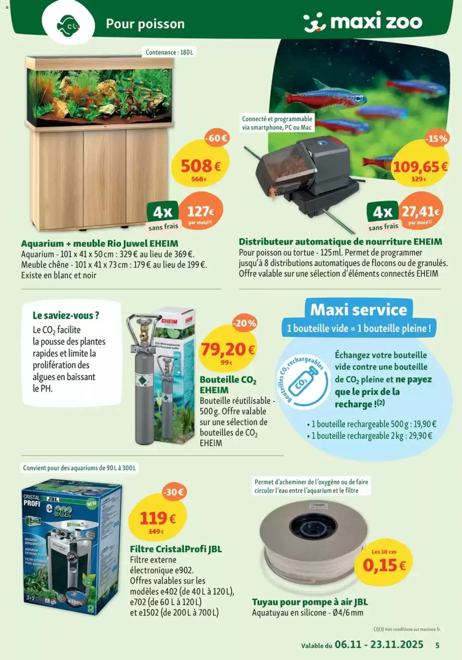 {H1} | Page: 5 | Produits: Flocons, Filtre, PC, Poisson