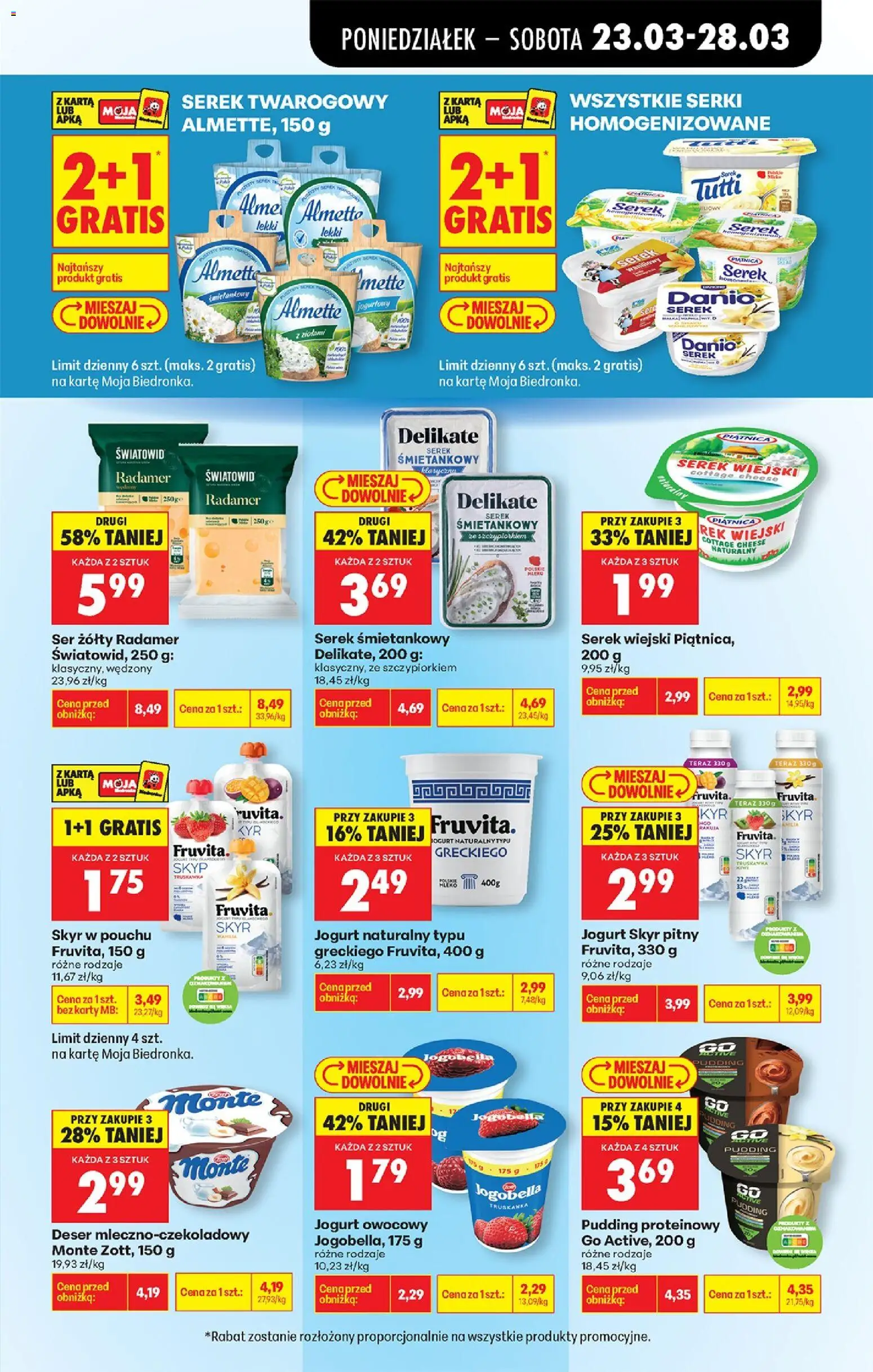Biedronka Polsko leták od 23.03.2026 | Strana: 49 | Produkty: Jogurt, Skyr jogurt, Cottage cheese, Cottage