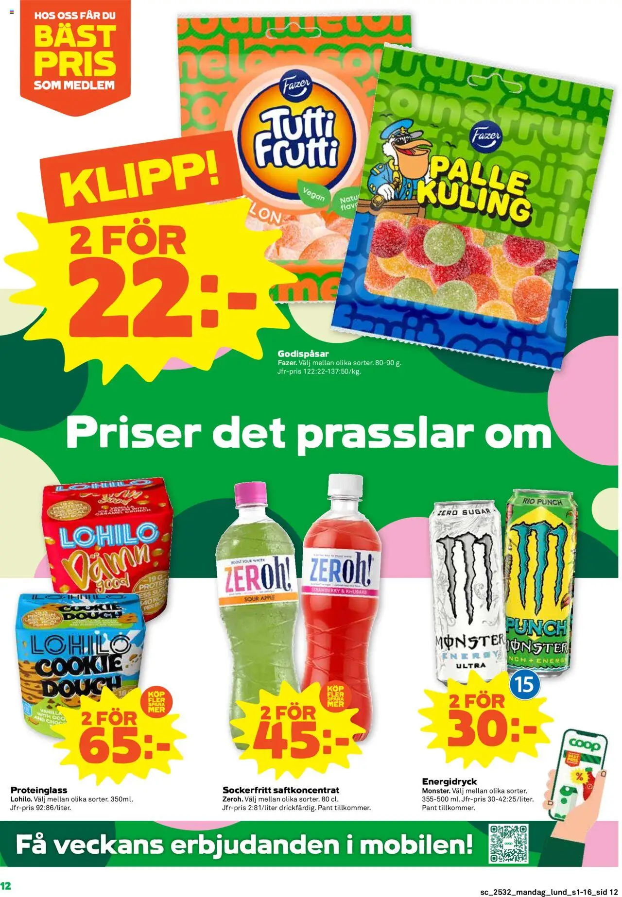 Stora Coop reklamblad aktuell från 04.08.2025 | Sida: 12 | Produkter: Energidryck, Äpple