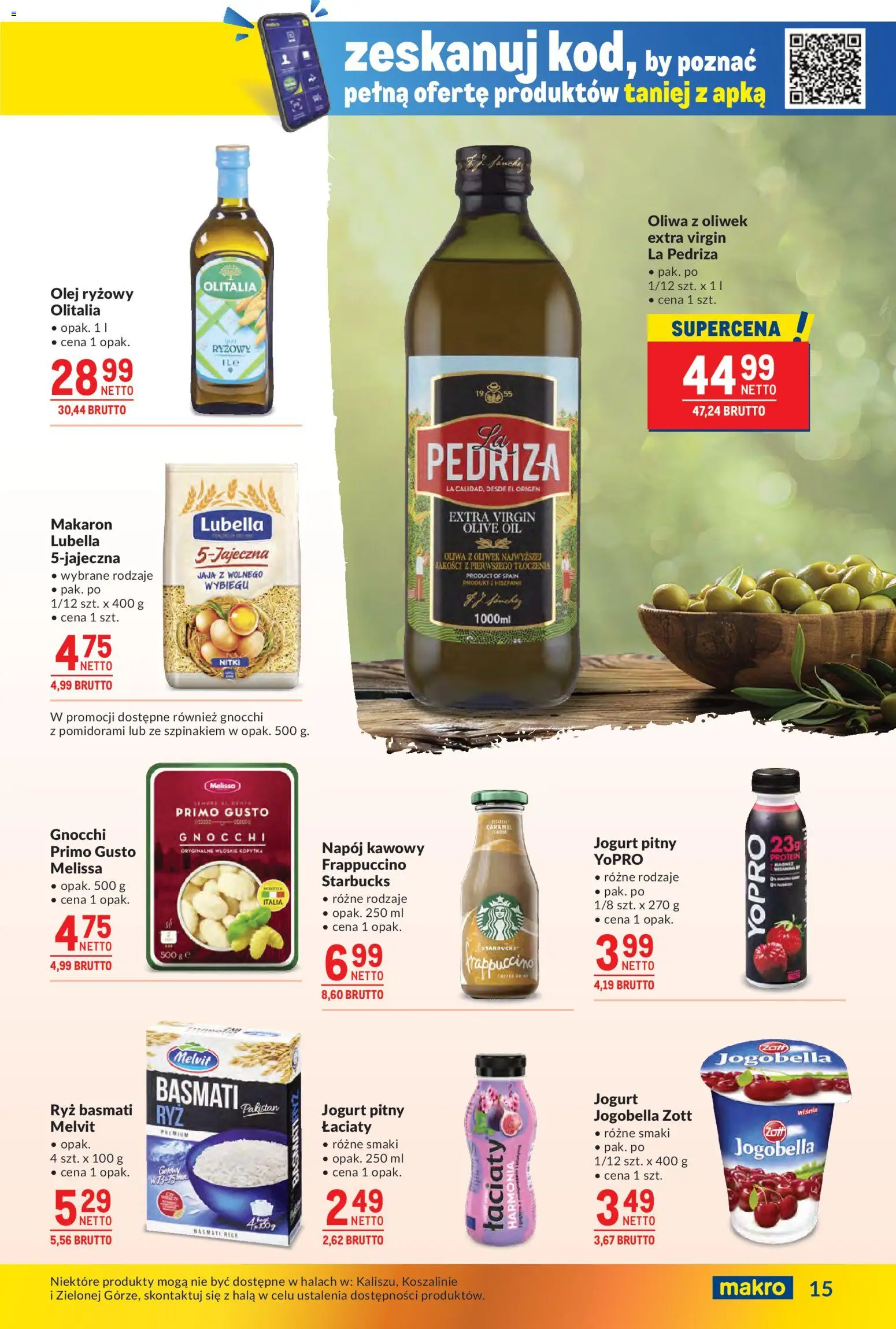 Makro Gazetka od 12.11.2025 | Strona: 15 | Produkty: Olej ryżowy, Gnocchi, Ryż, Ryż basmati