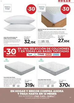 Vista previa Hipercor catálogo válido desde el 23.04.2026 | Página: 39 | Productos: Colchon