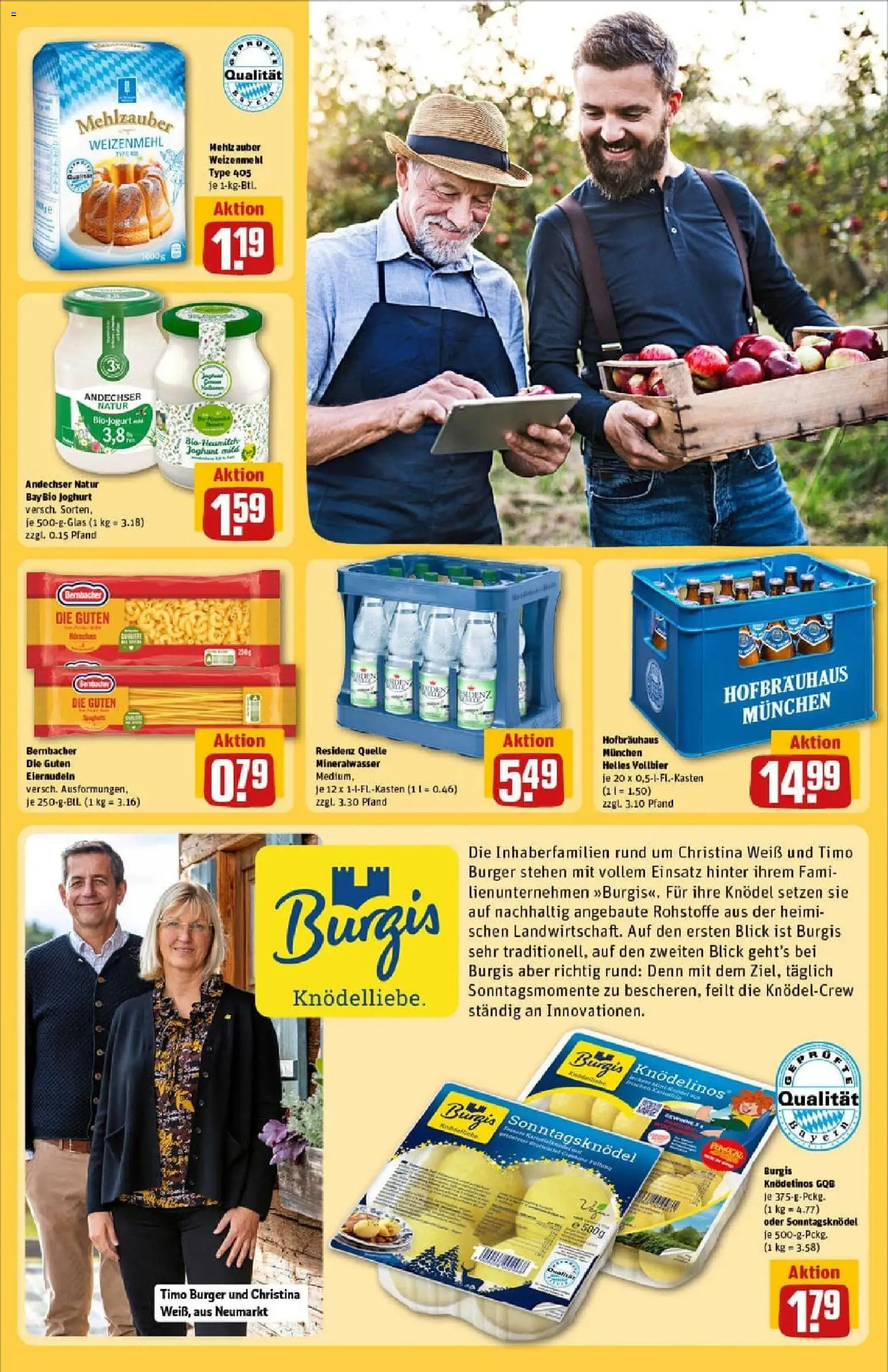 Rewe prospekt Dachau	 – gültig ab 26.10.2025 | Seite: 29 | Produkte: Burger, Weizenmehl, Mineralwasser, Pasta