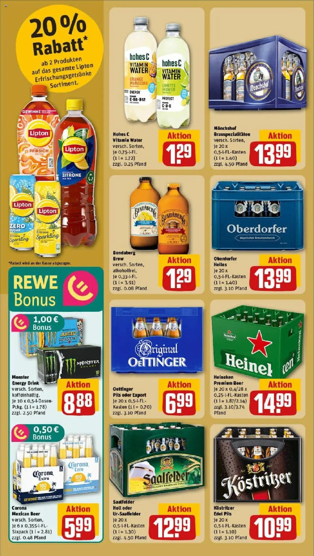 Rewe prospekt Weimar	 - gültig ab dem 03.08.2025 | Seite: 18 | Produkte: Monchshof, Energy, Kostritzer, Pils