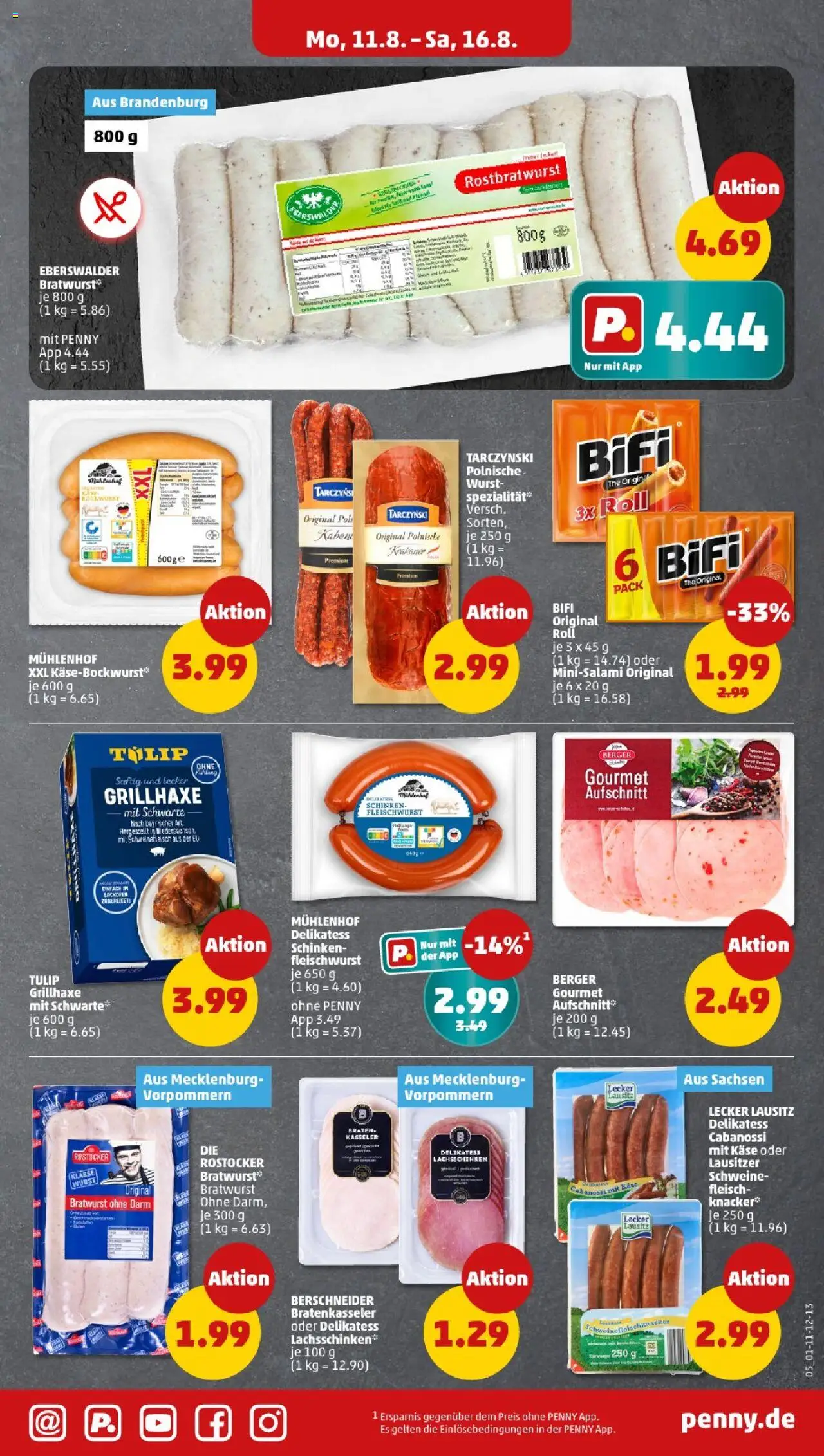 Penny - Sachsen-Anhalt - gültig ab dem 11.08.2025 | Seite: 5 | Produkte: Bratwurst, Wurst, Backofen, Schinken