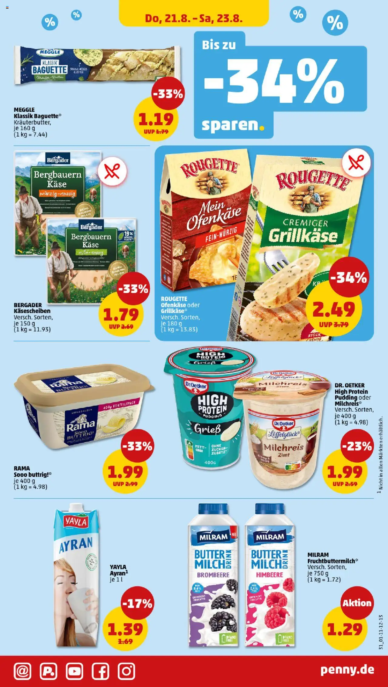 Penny Prospekt 	 - gültig ab dem 18.08.2025 | Seite: 31 | Produkte: Rama, Pudding, Zucker, Himbeere